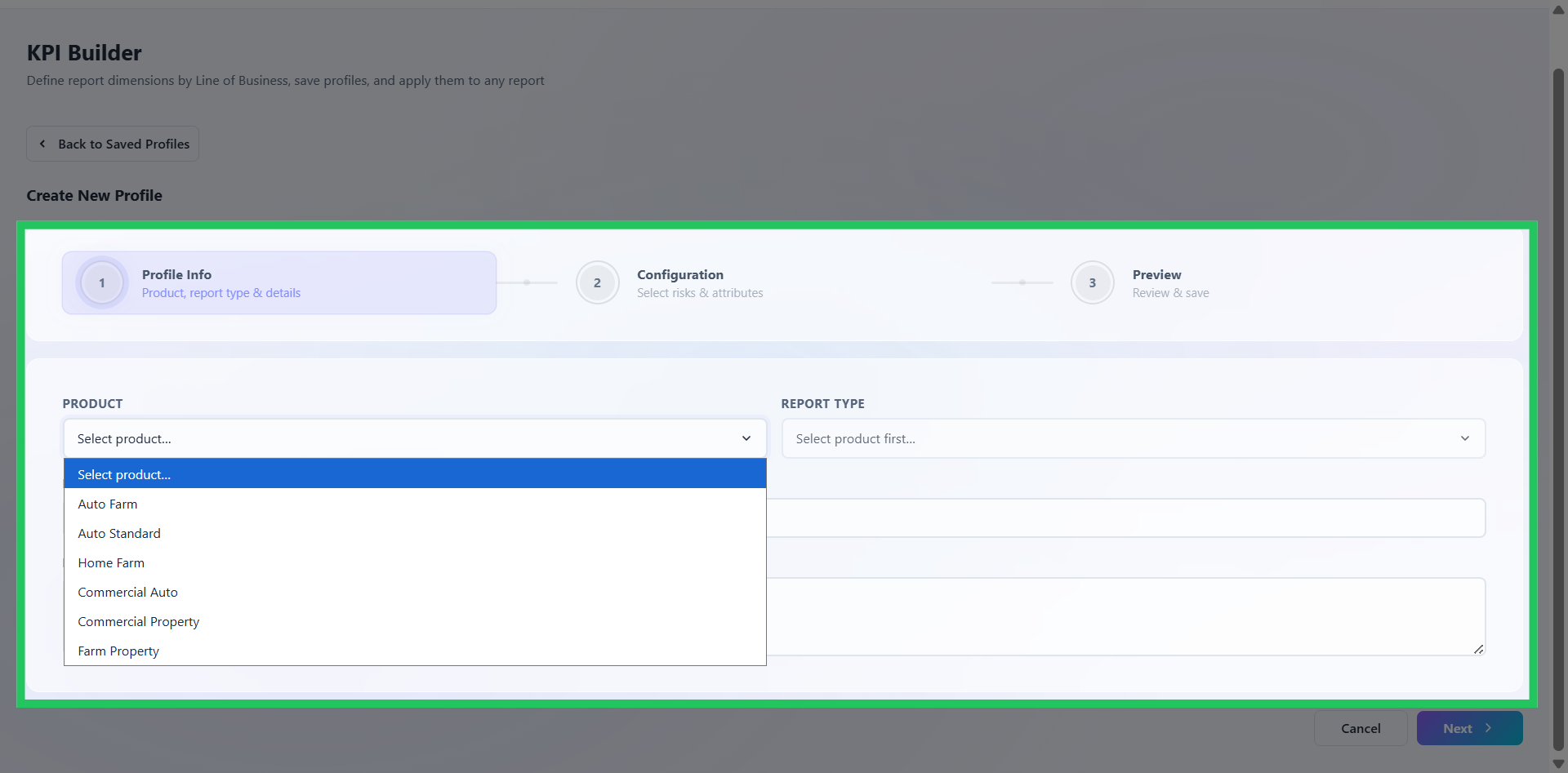 Define Profile Information