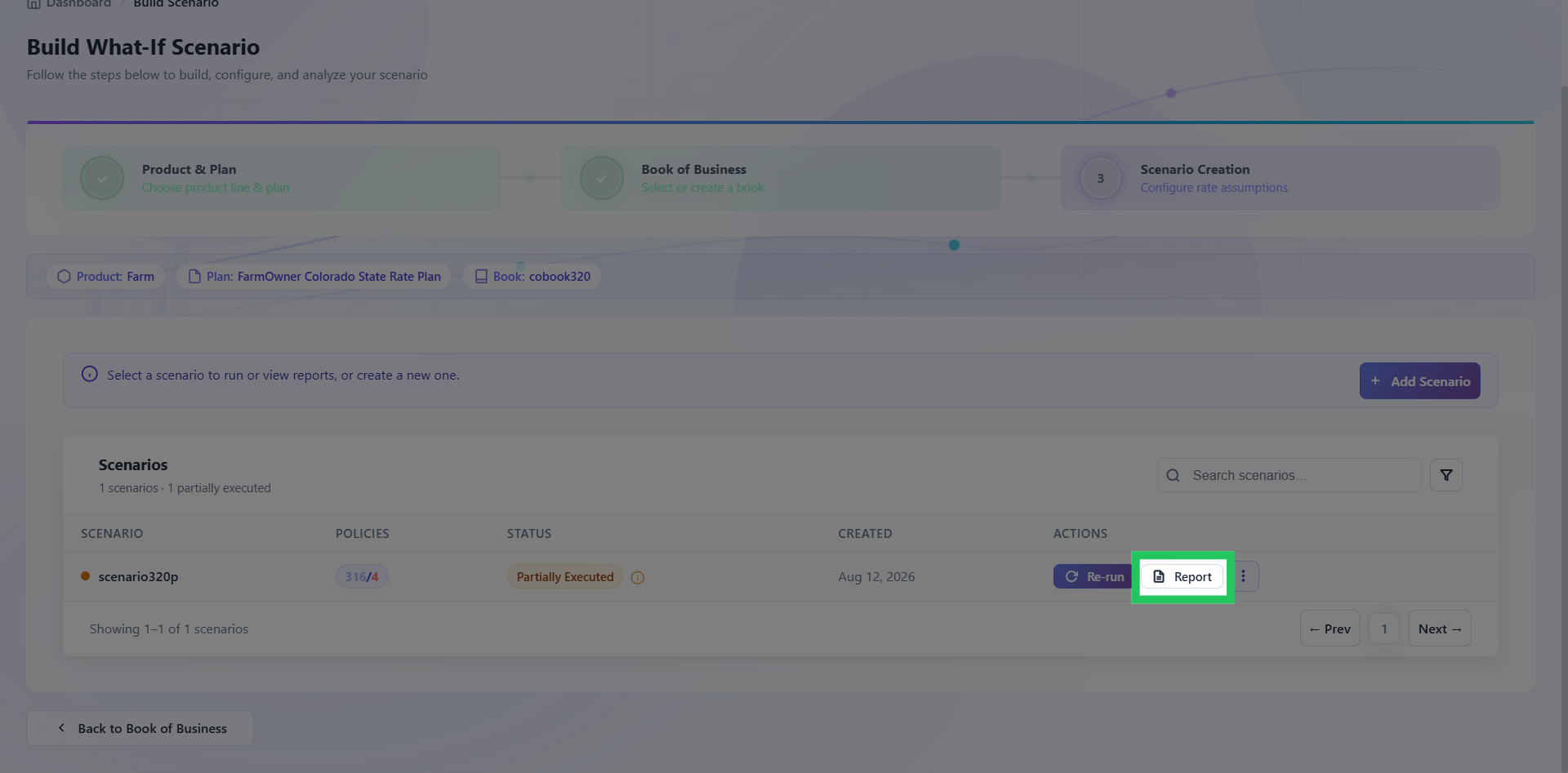 Access Reports for Scenario
