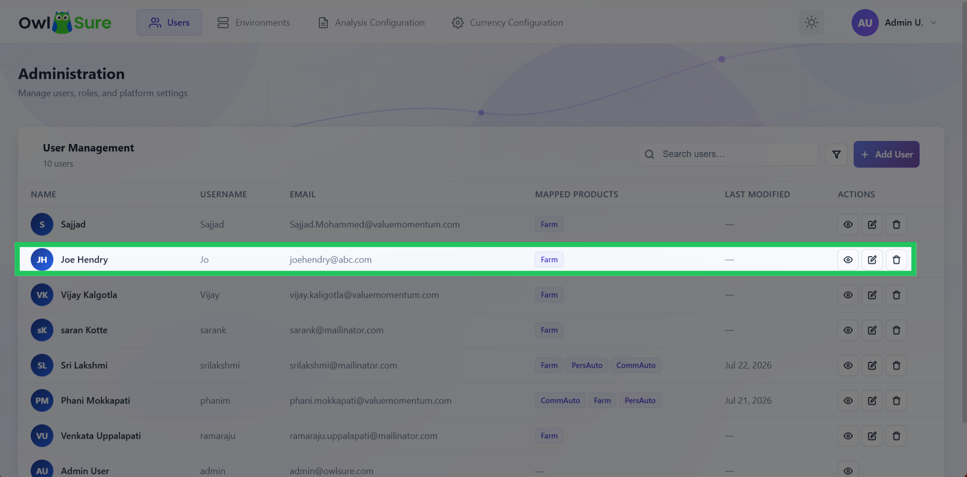 Access User Profile