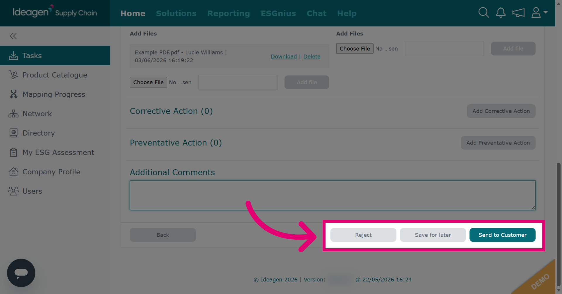 Select a response option