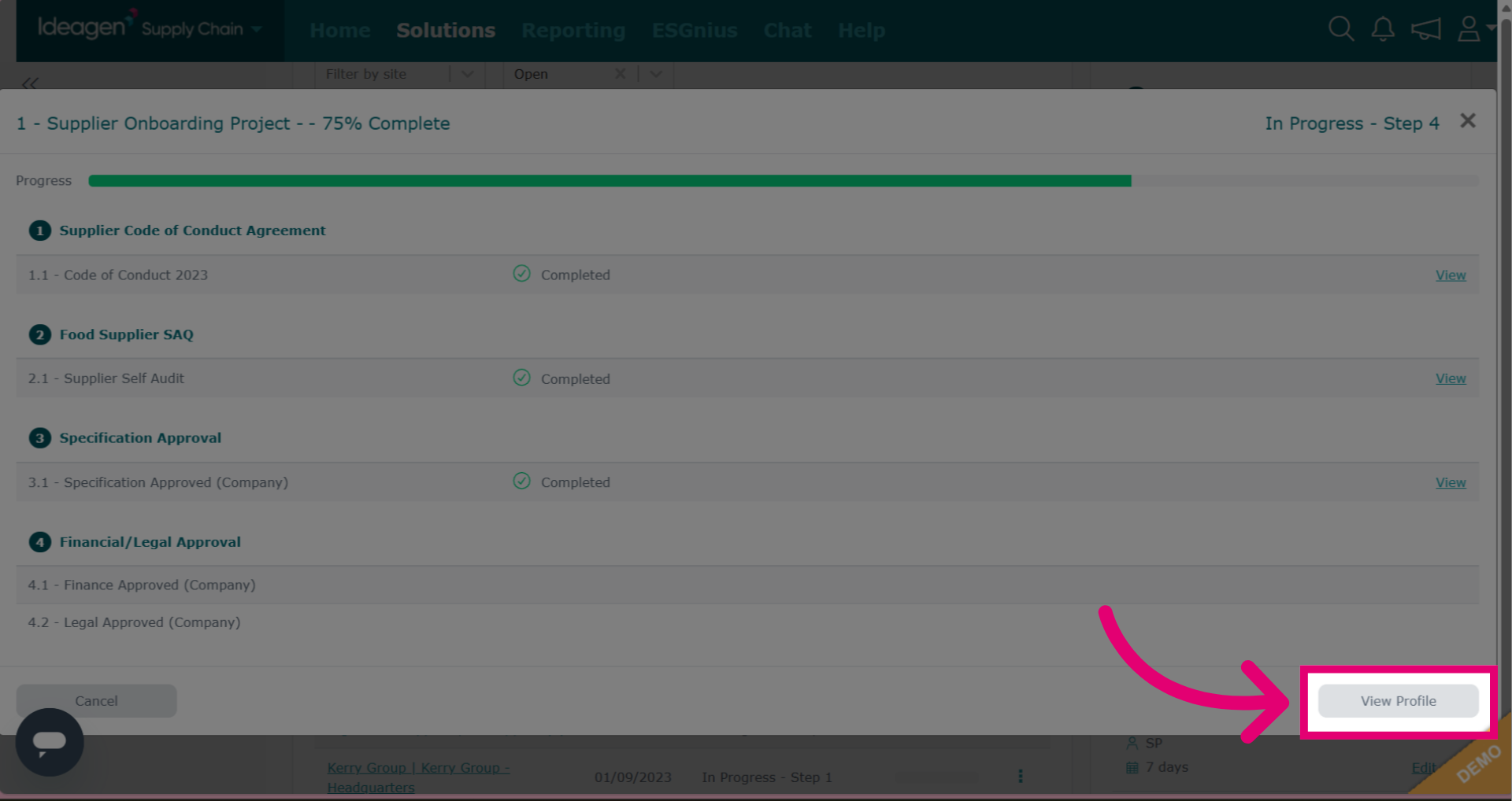 Click 'View Profile'