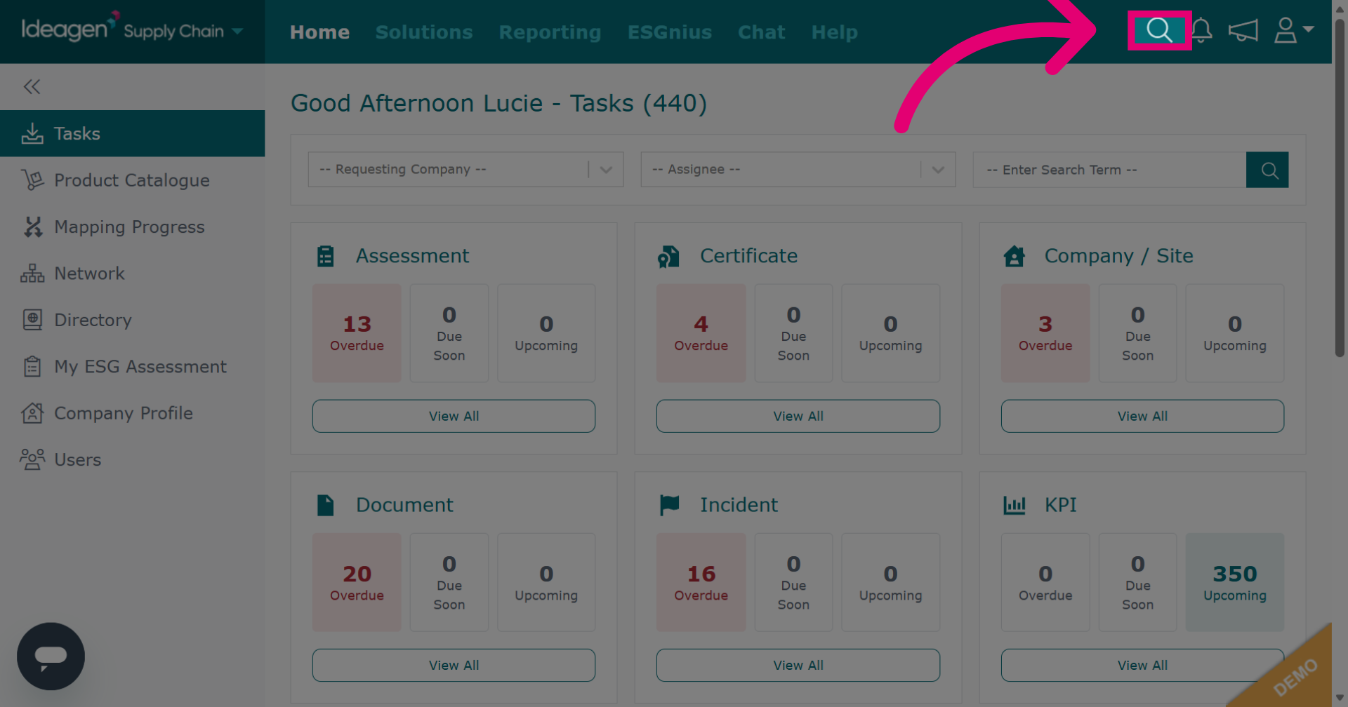 Access Search Options