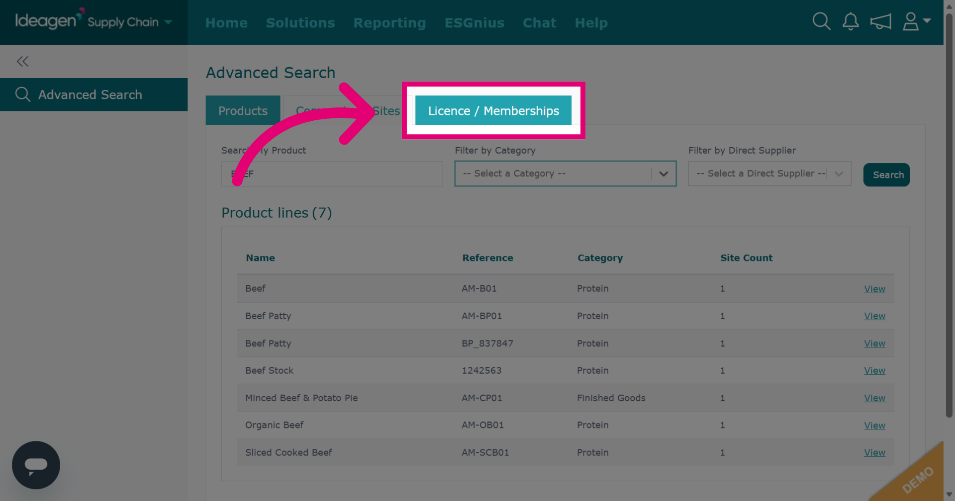 Search by Licence or Memberships