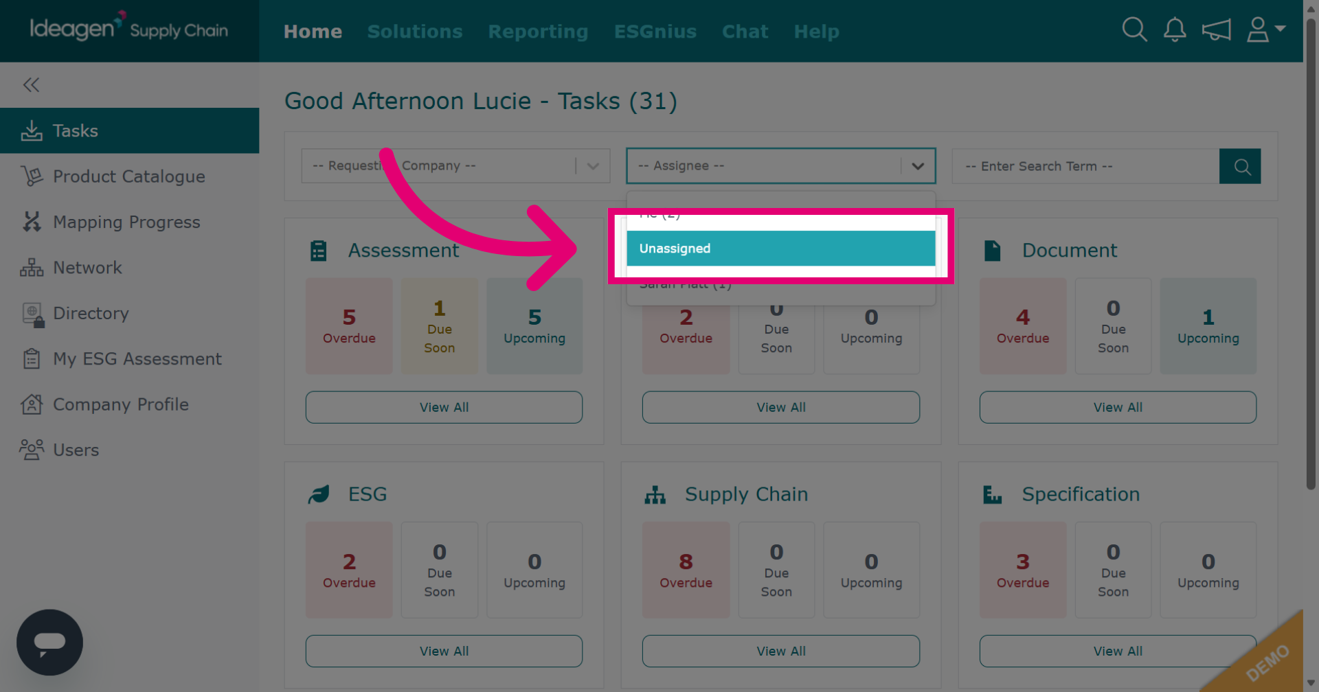 Assignee Filter