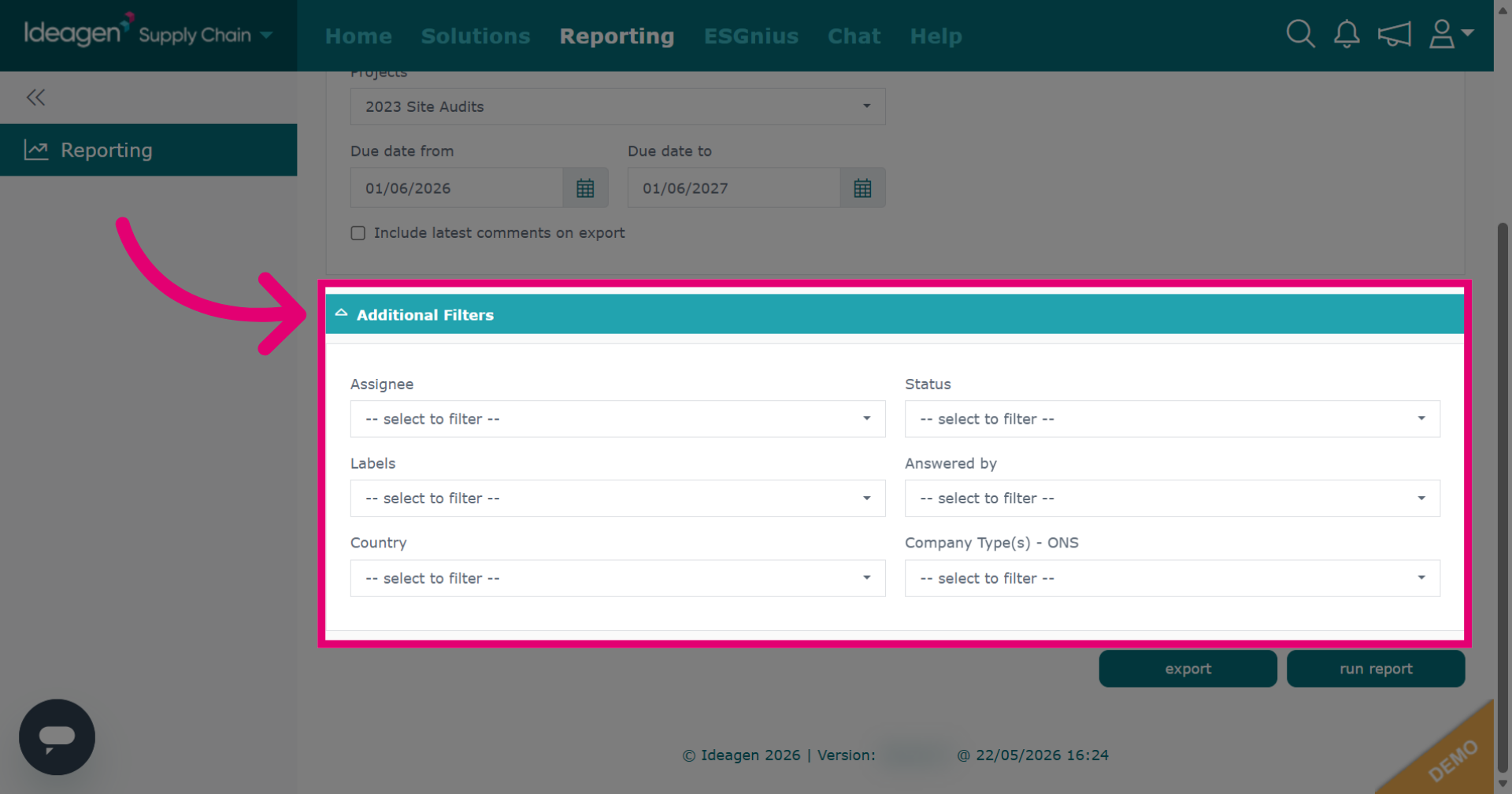 Set additional filters