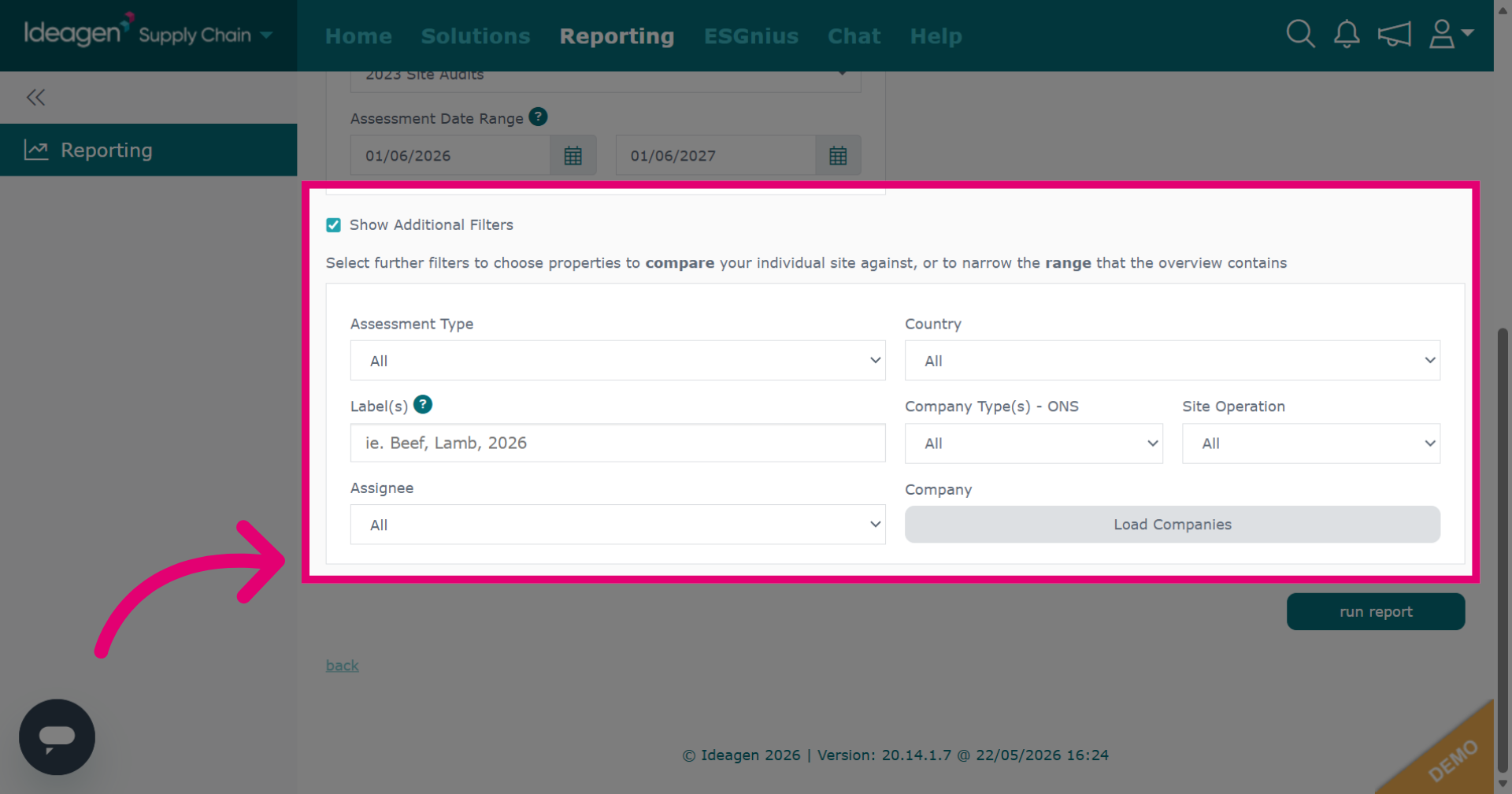Set additional filters