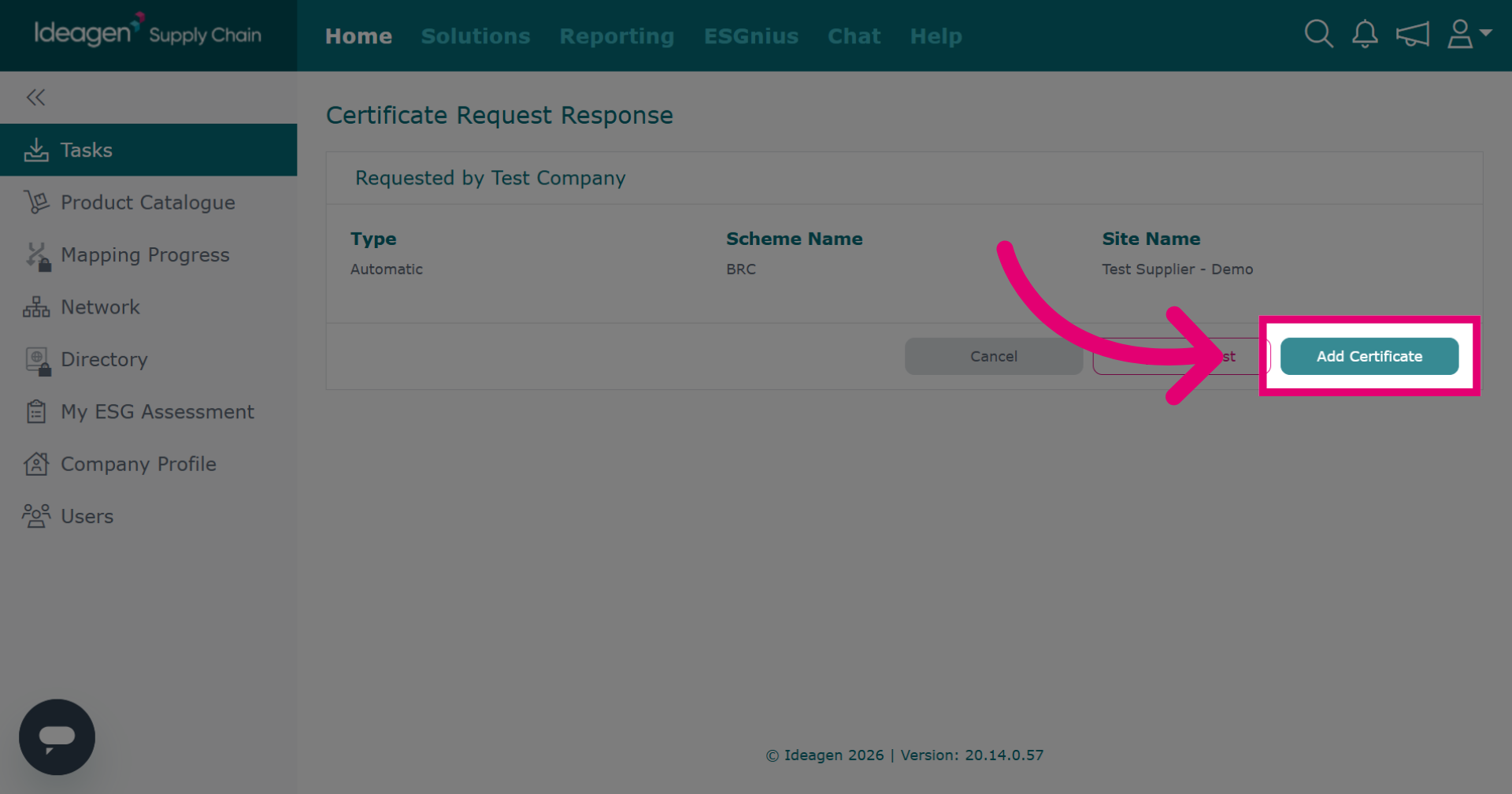 Add Requested Automated Certificate