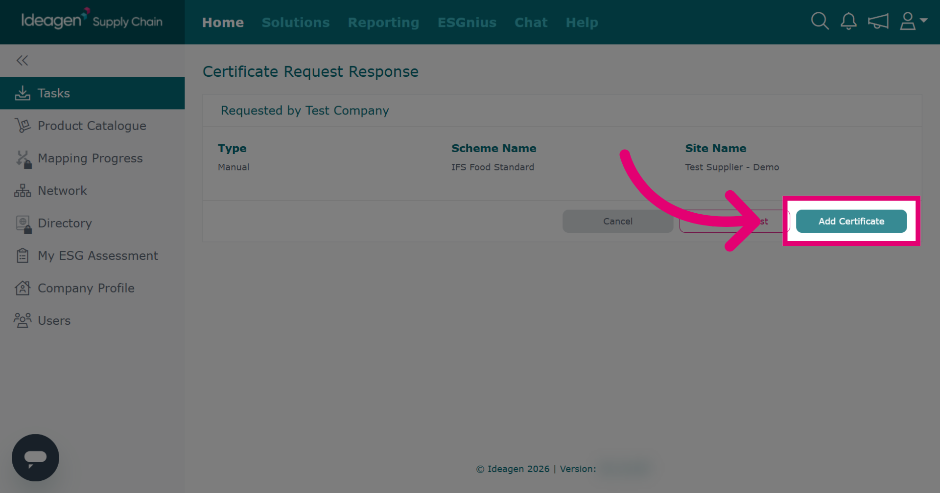 Initiate Adding Certificate
