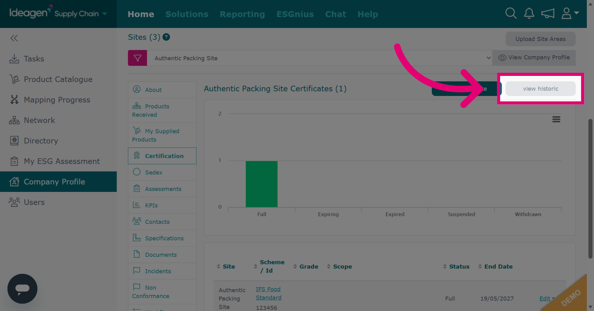 View Historic Certification