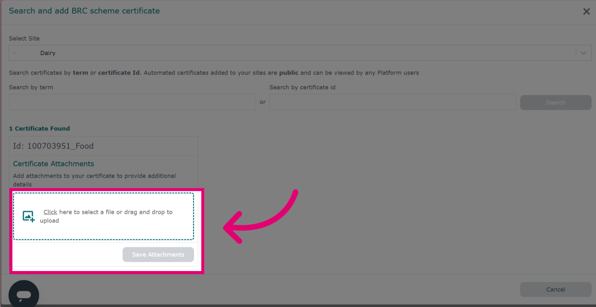 Add Attachment to API Certificate