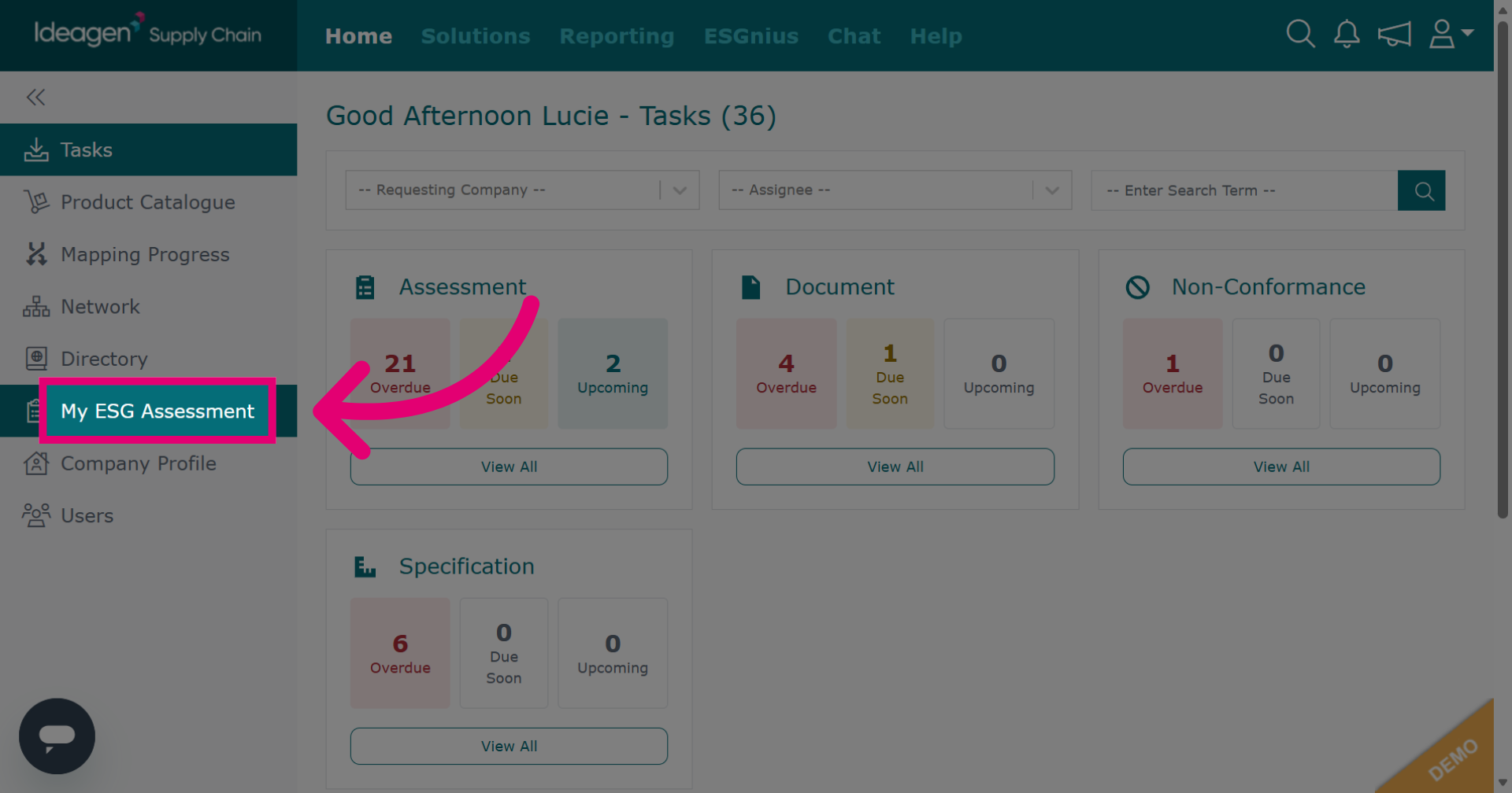 Access My ESG Assessment