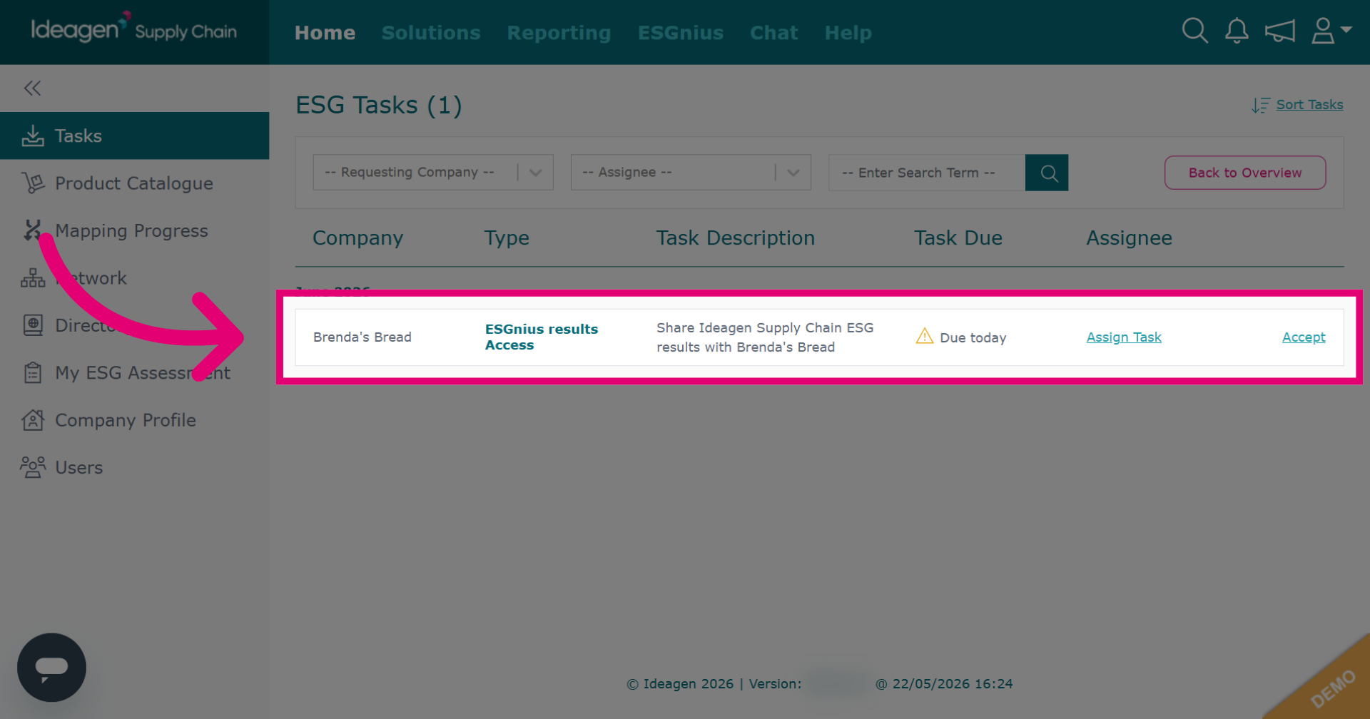 ESG Results Sharing Request