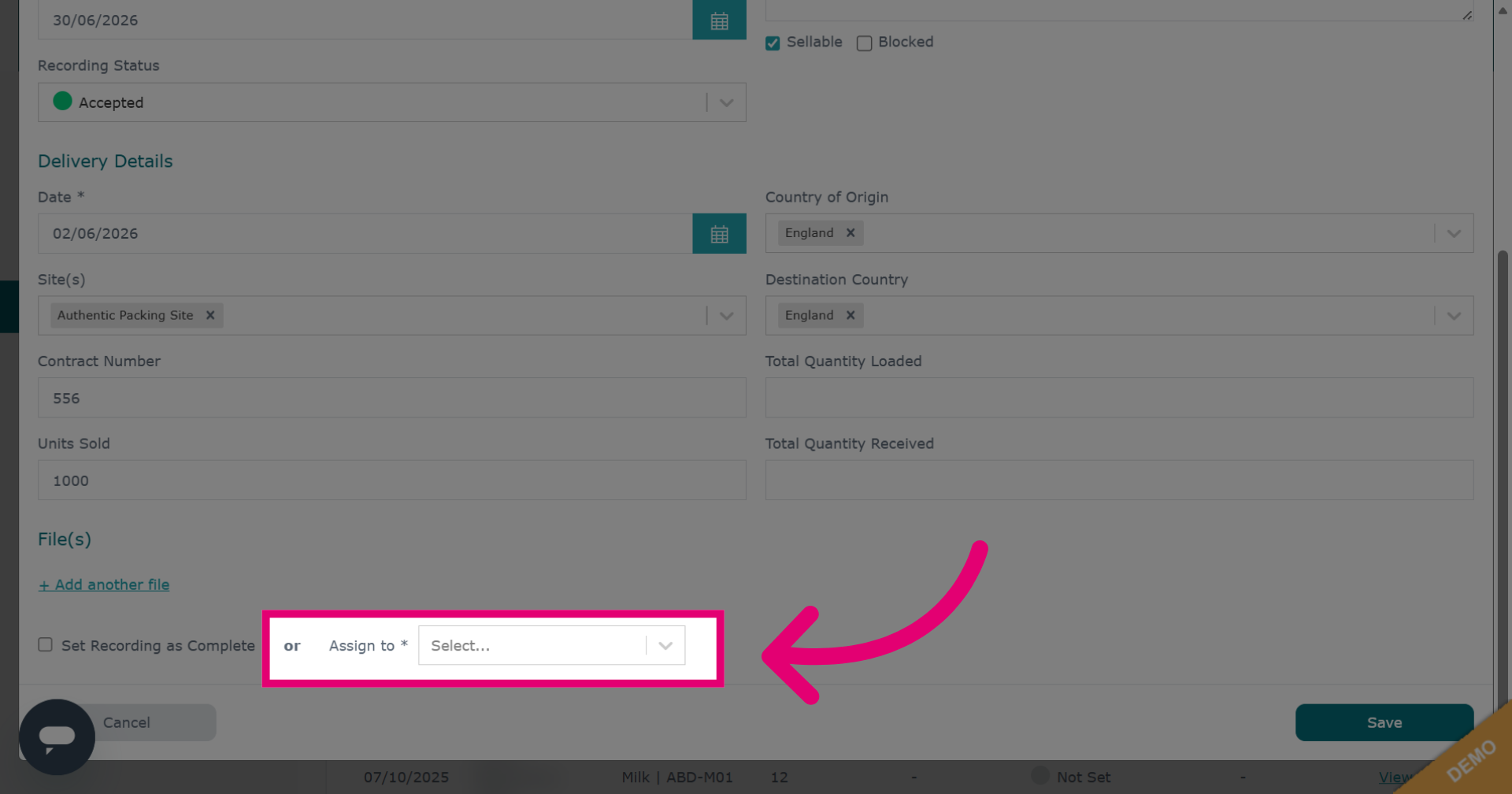 Assign Record to Internal User