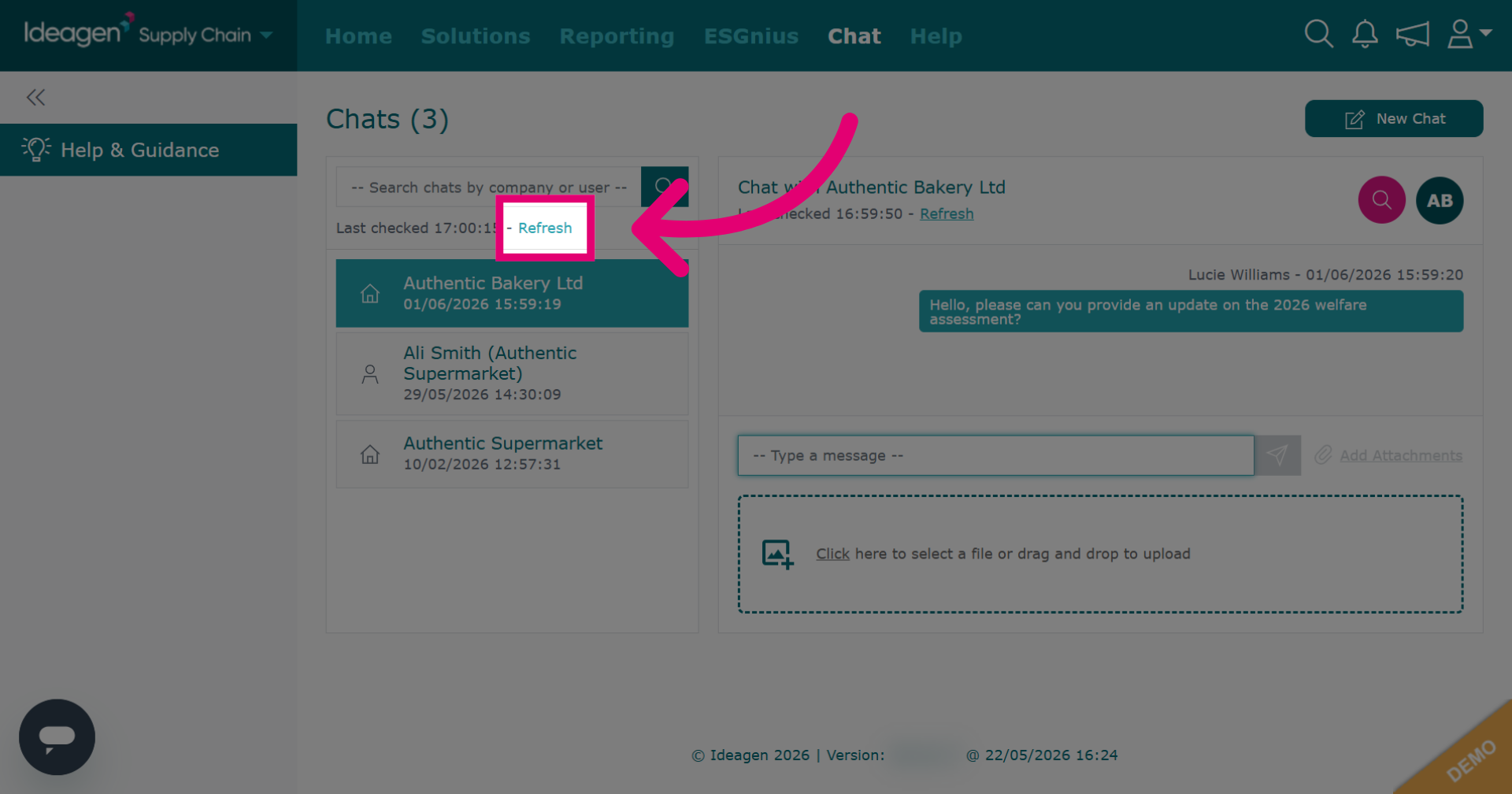 Refresh Chats
