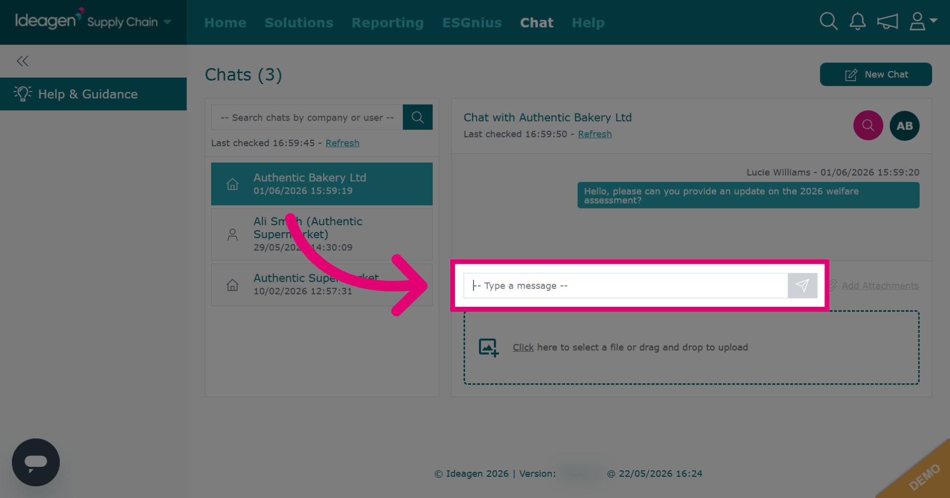 Send Further Messages in a Chat