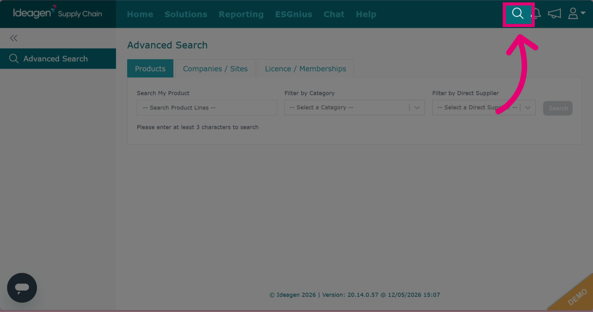 Find Product via Search Bar