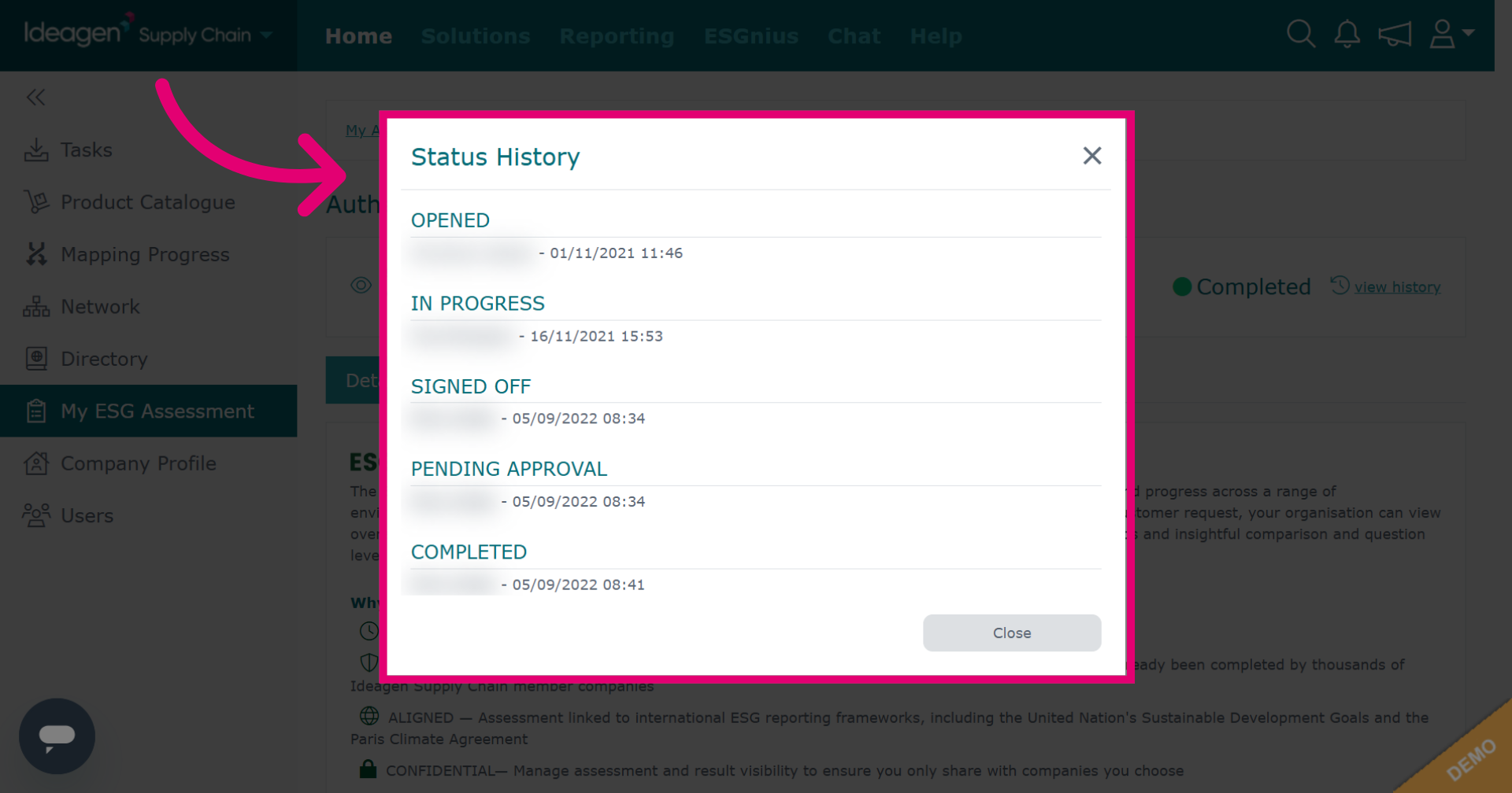 Status History