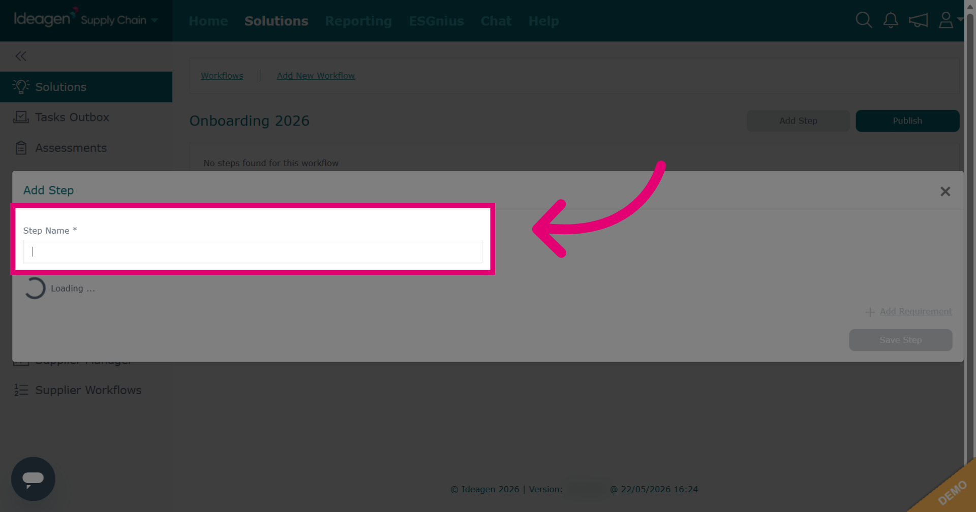 Enter Step Name
