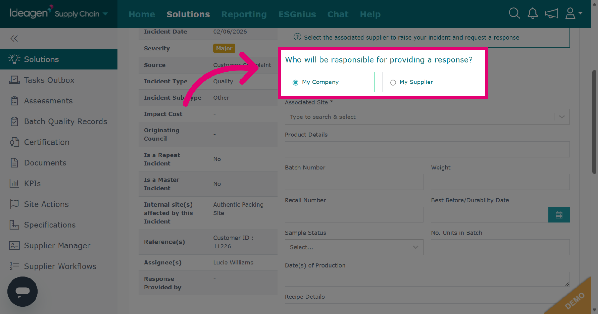 Select Response Type