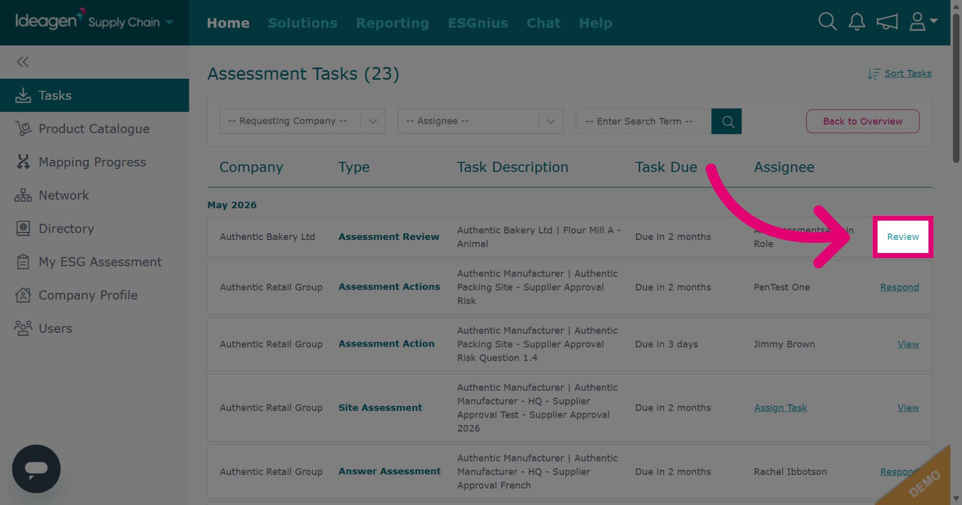 Approving or Failing a Returned Assesments
