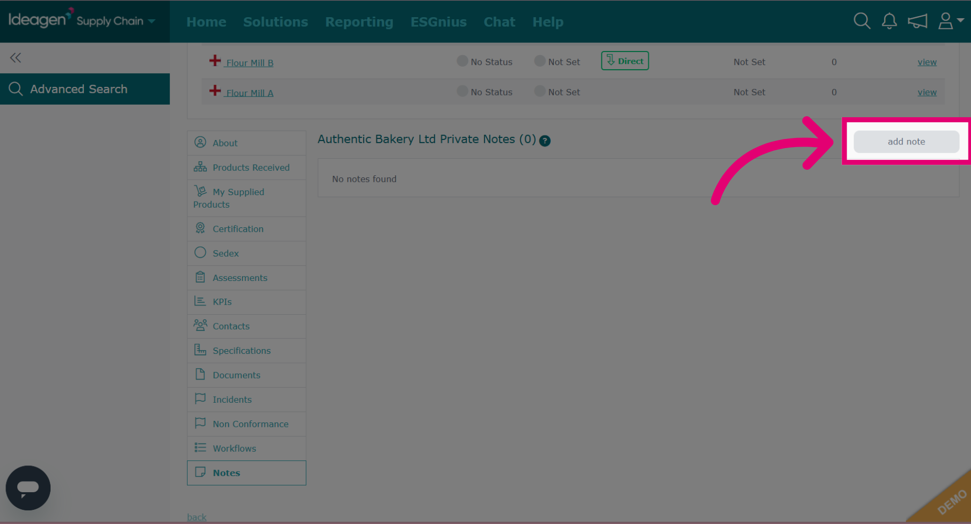 Click 'Add note'