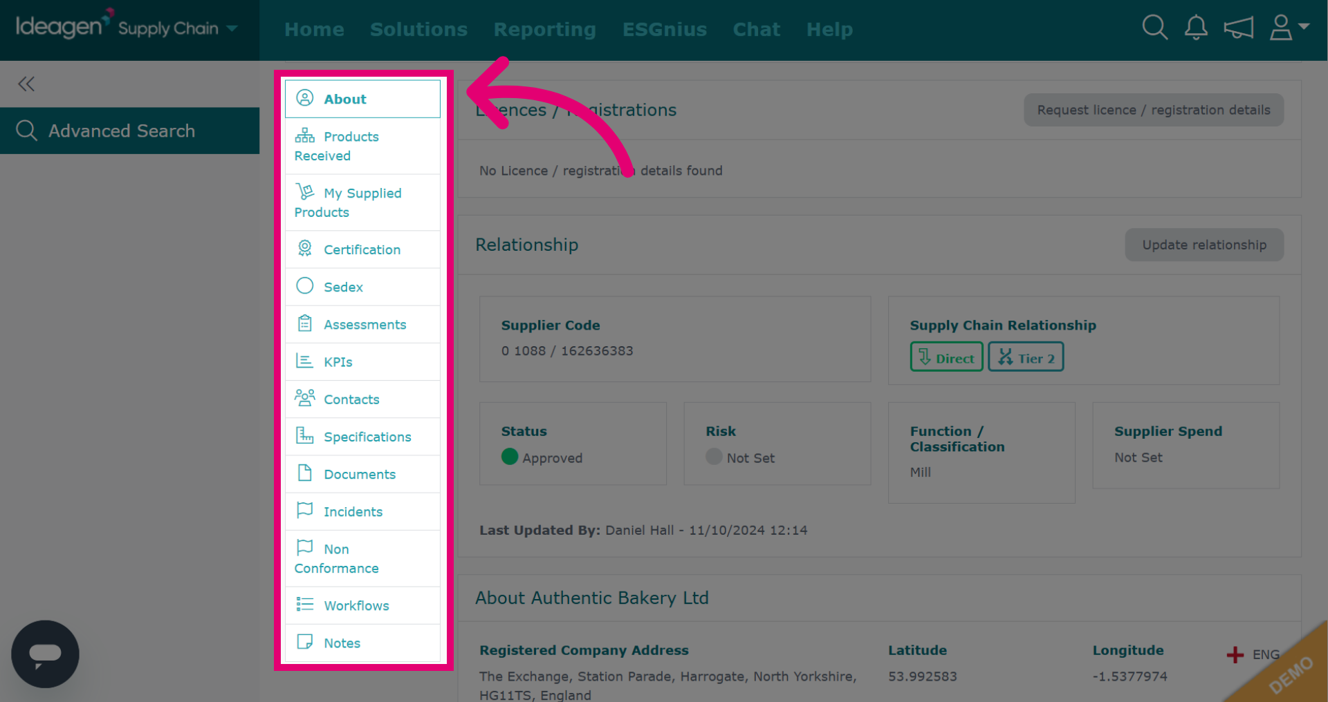 View supplier tasks