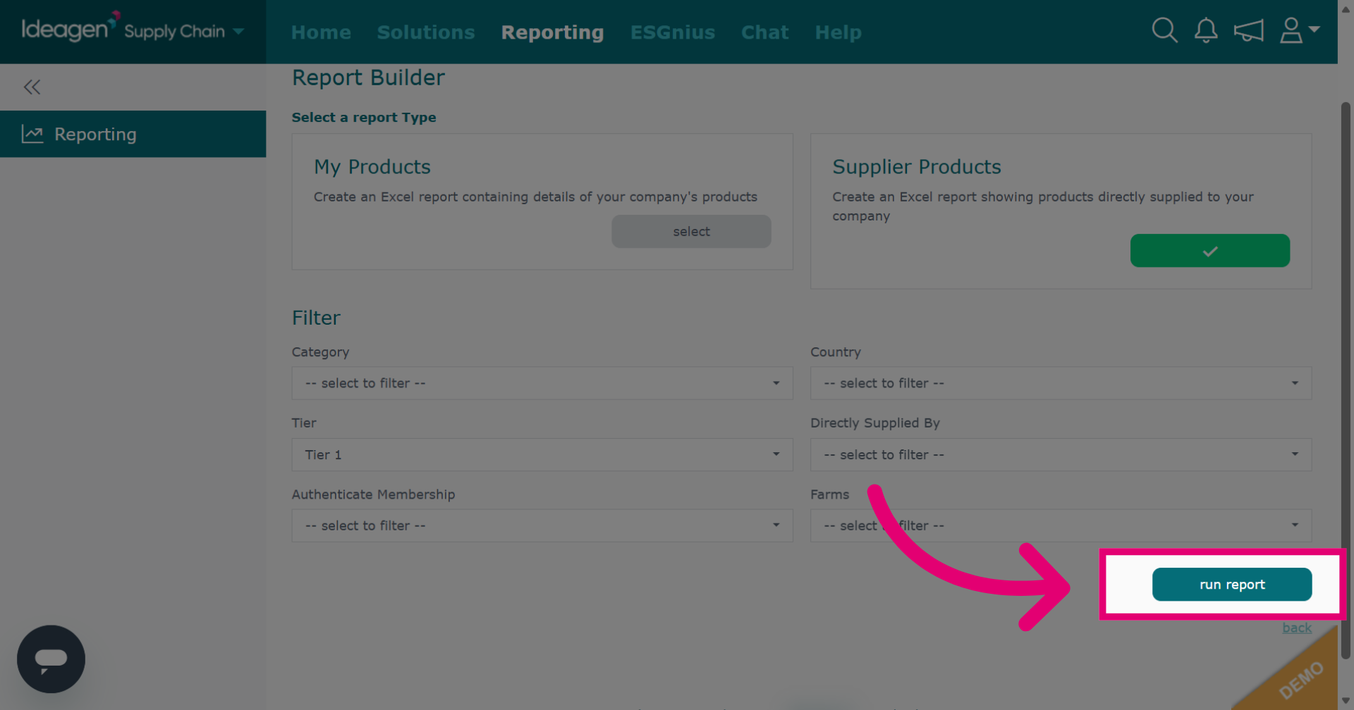 Supplier Products Report