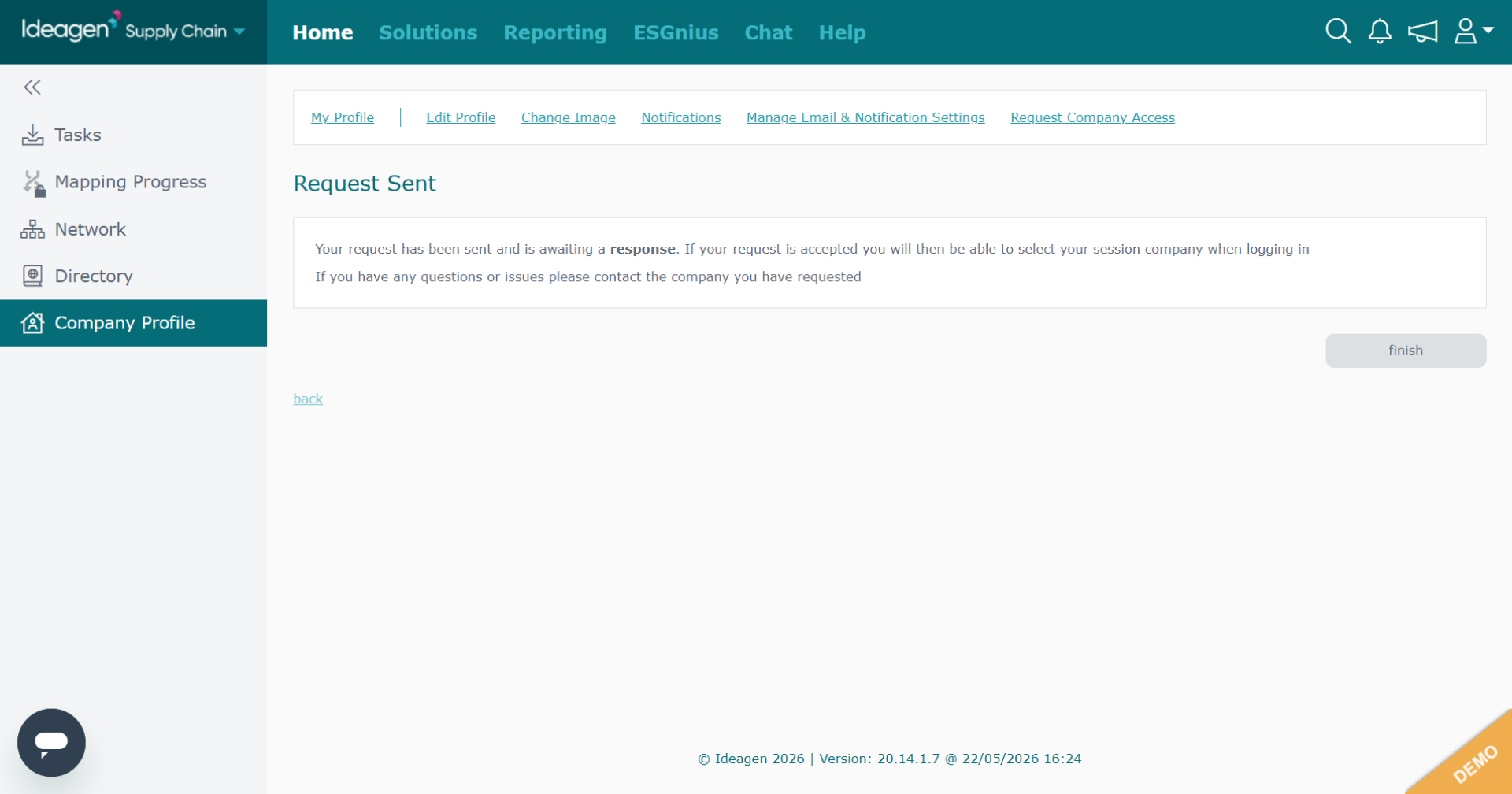 View success message