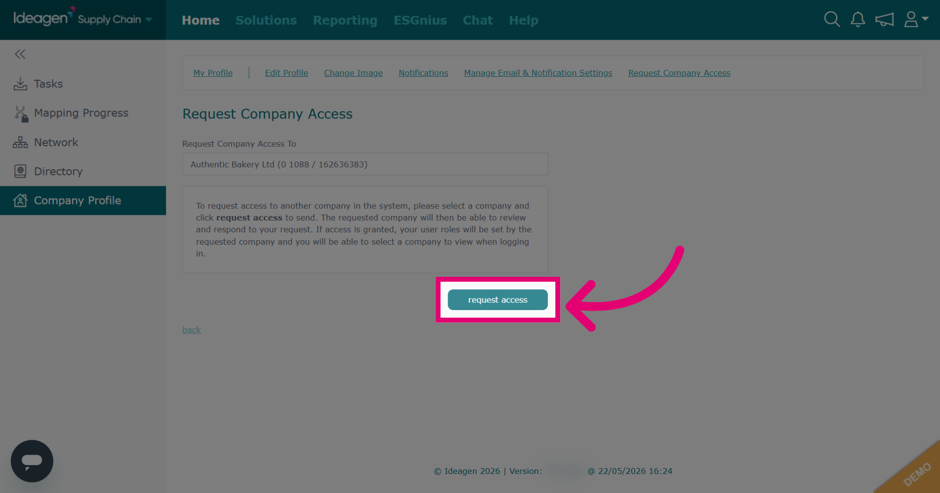Click 'Request access'