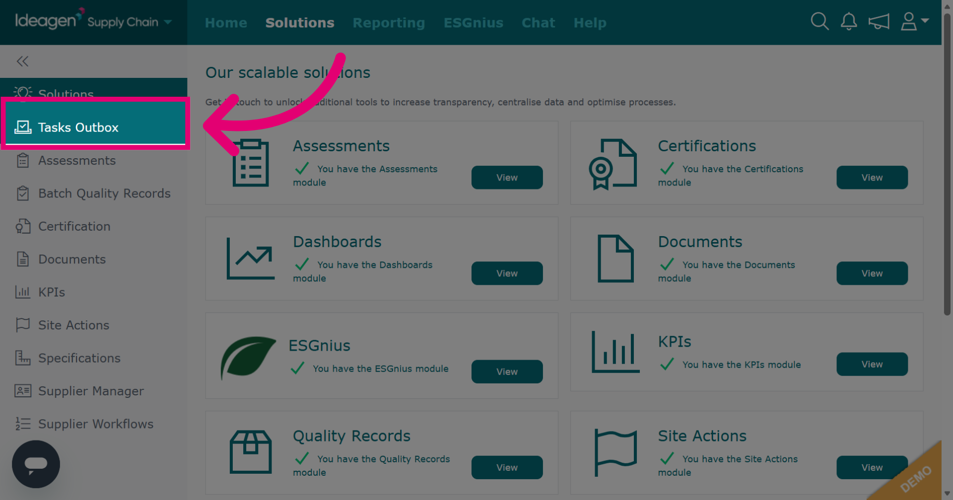 Open Tasks Outbox