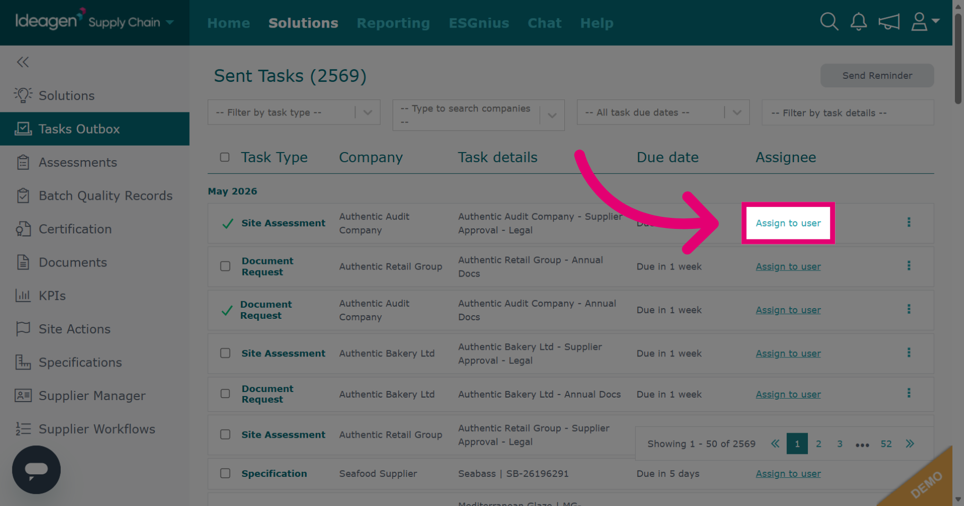 Assign Task to User