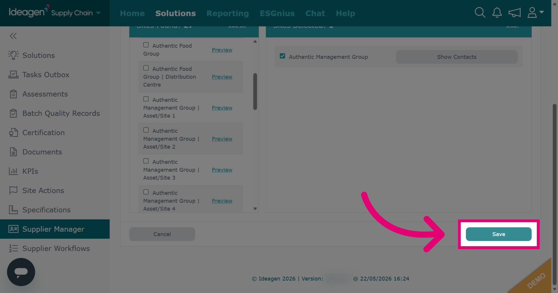Save Supplier Details