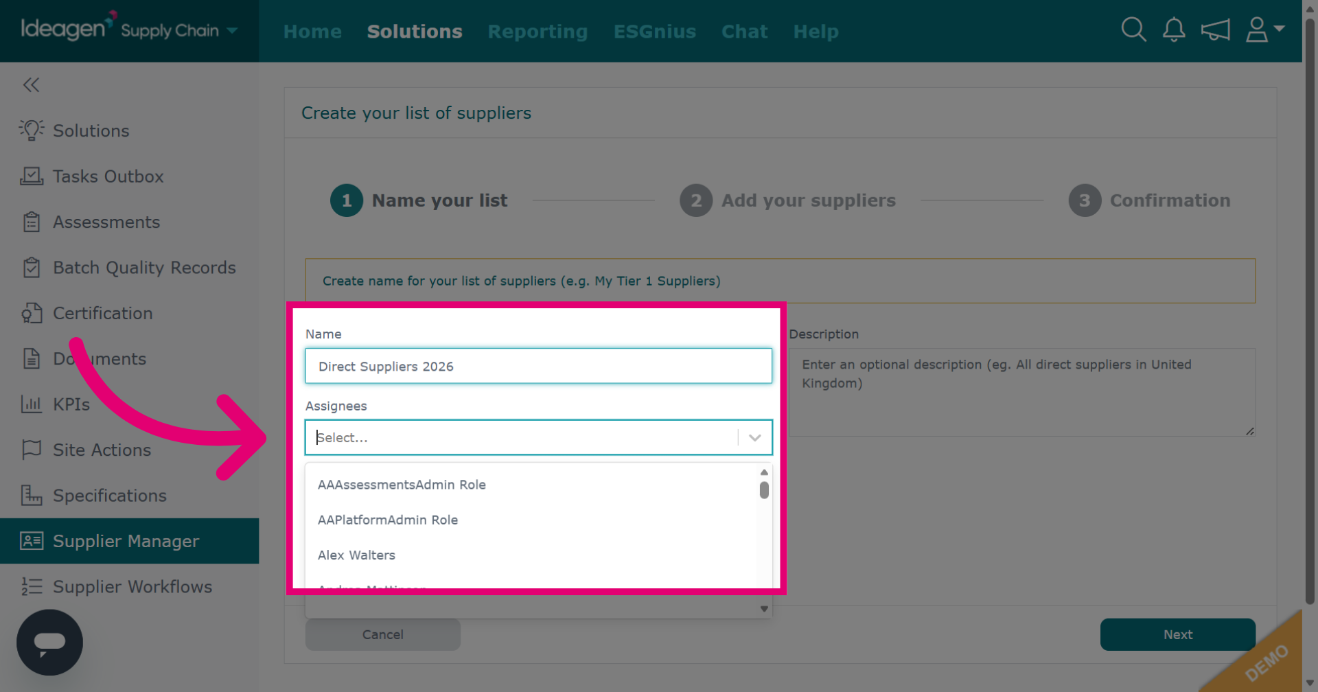 Name & Assignees