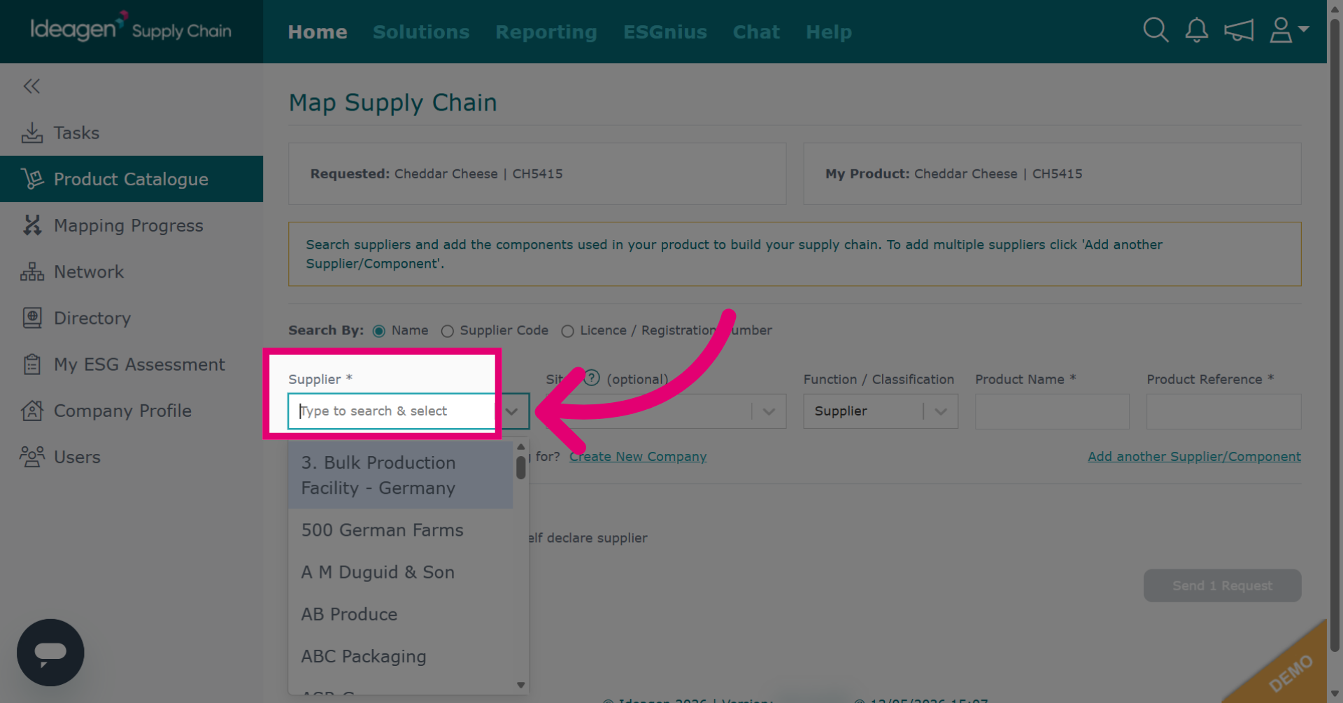Input Supplier Details