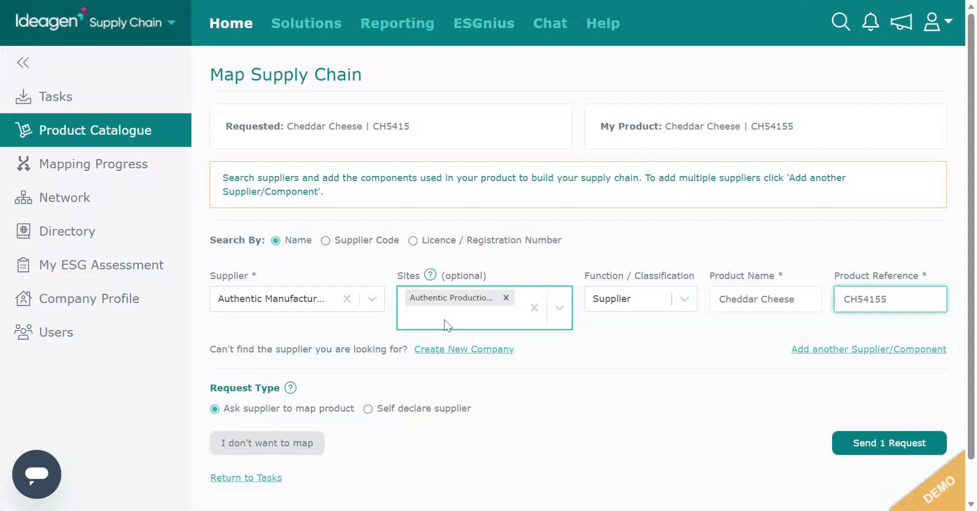 Creating a New Supplier