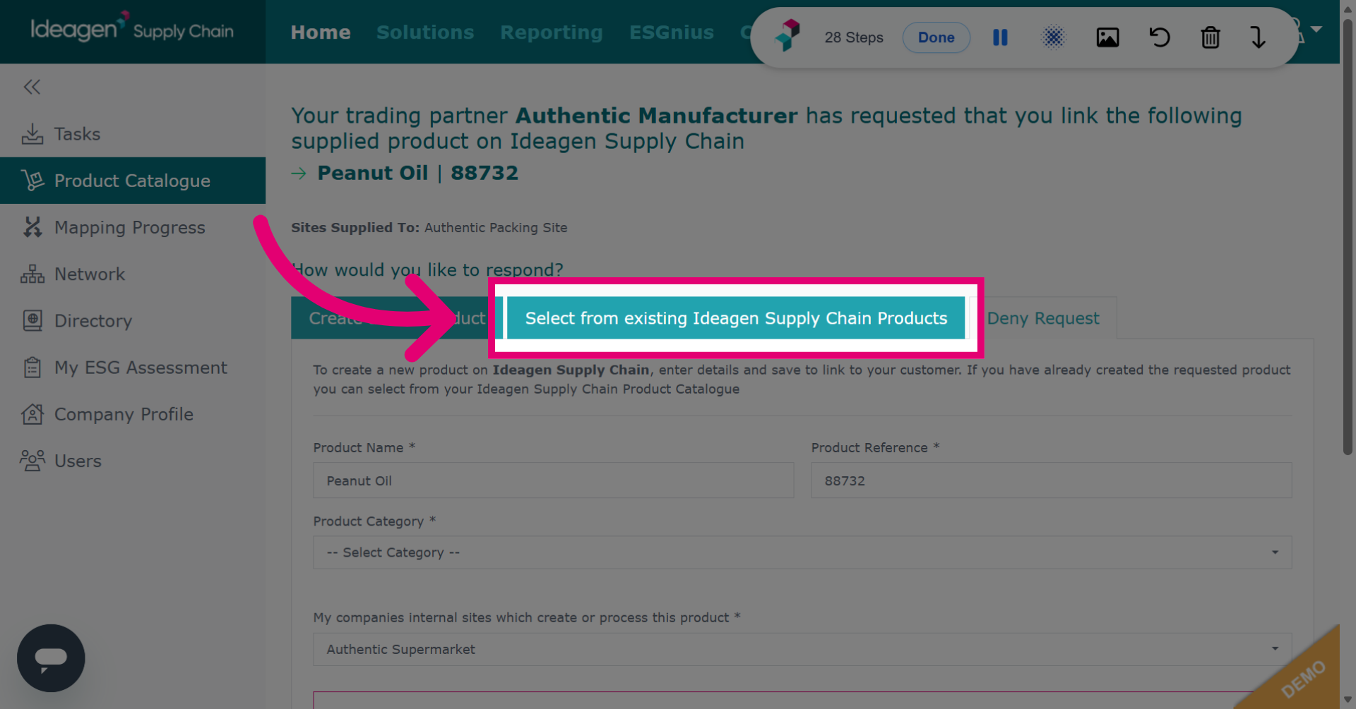 Option 2) Select Existing Products