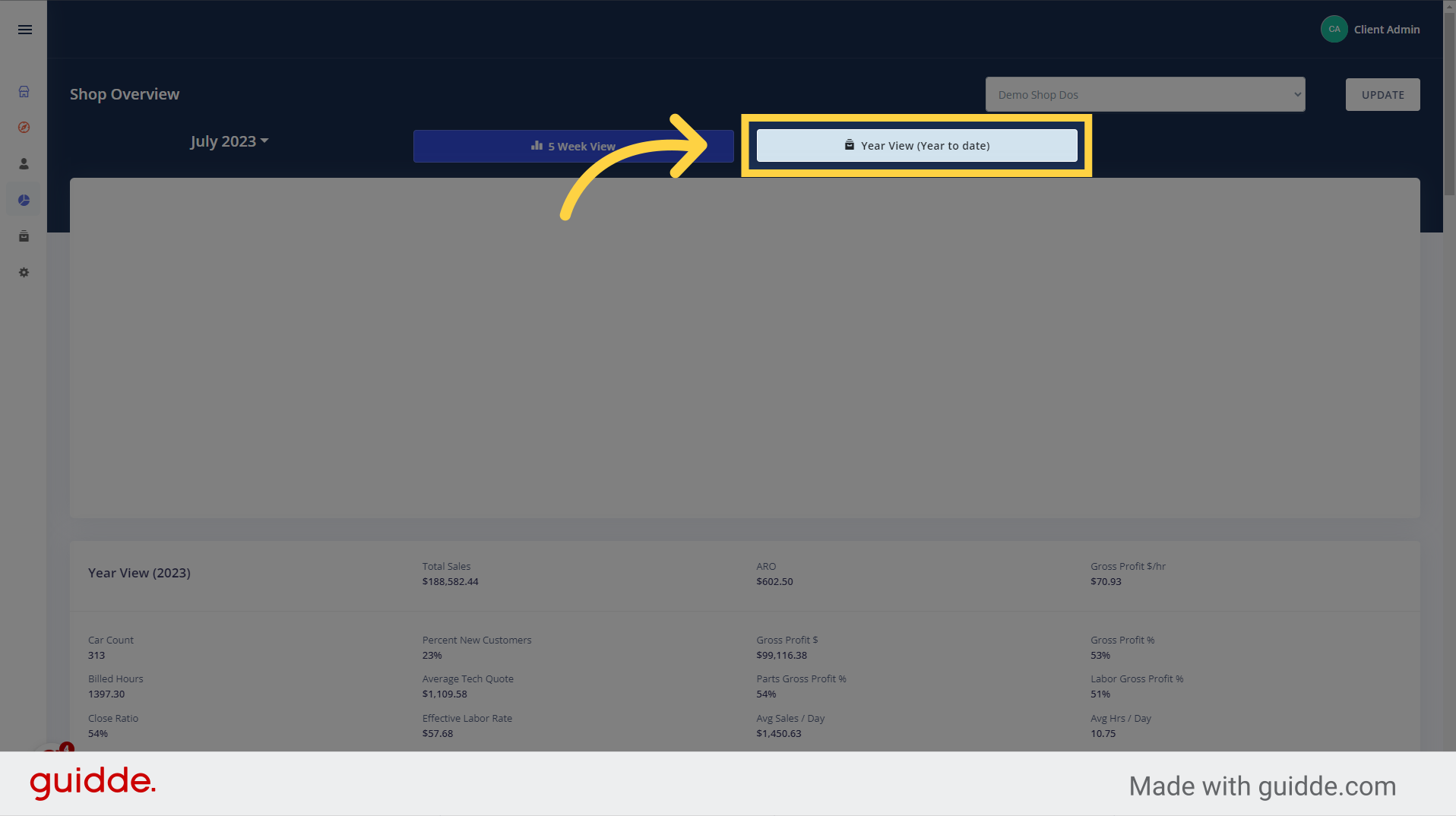 Click &apos;Year View (Year to date)&apos;