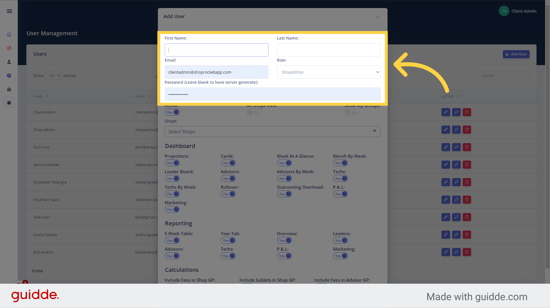 Fill Out Fields