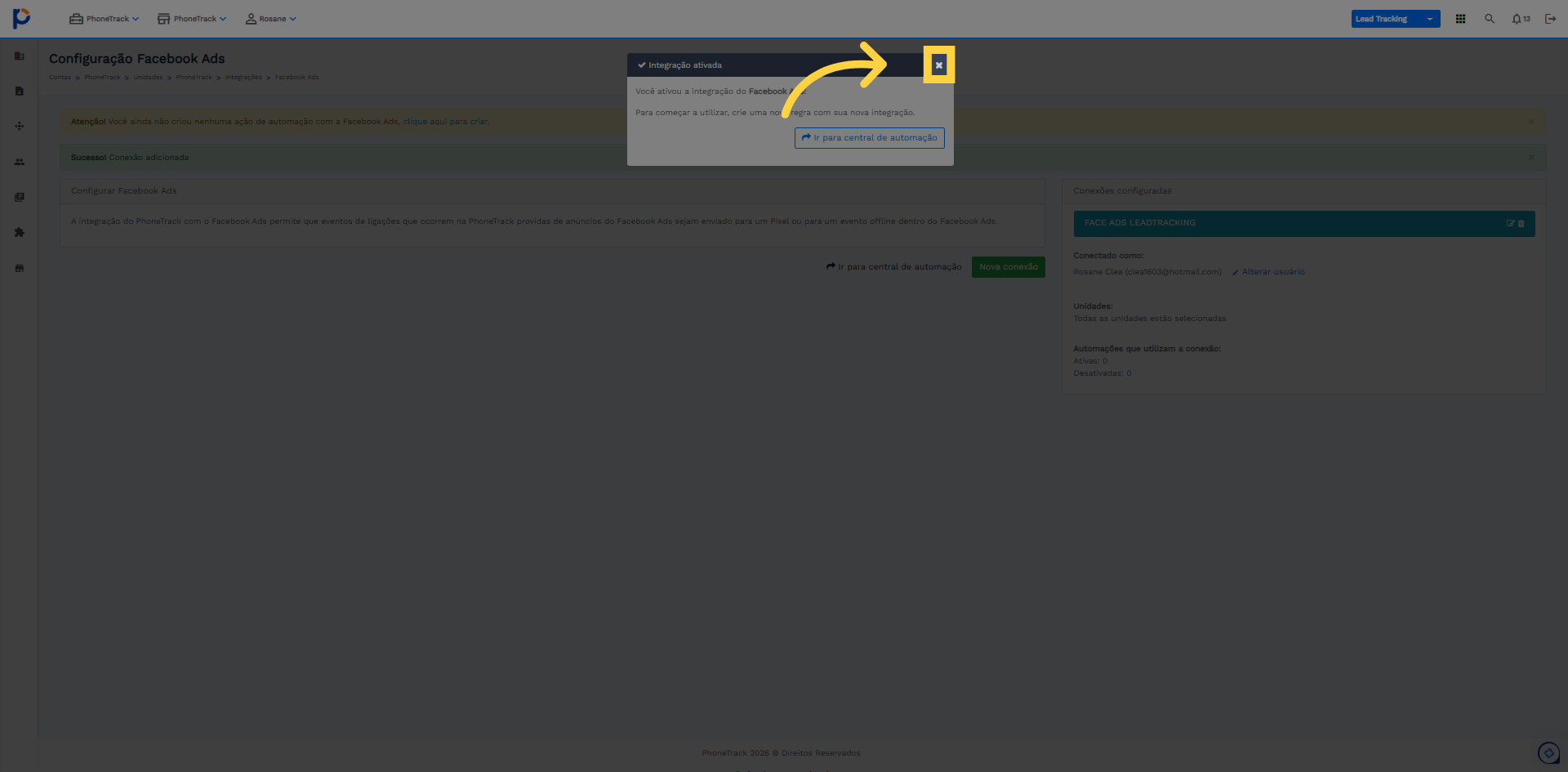 Fechar Configuração