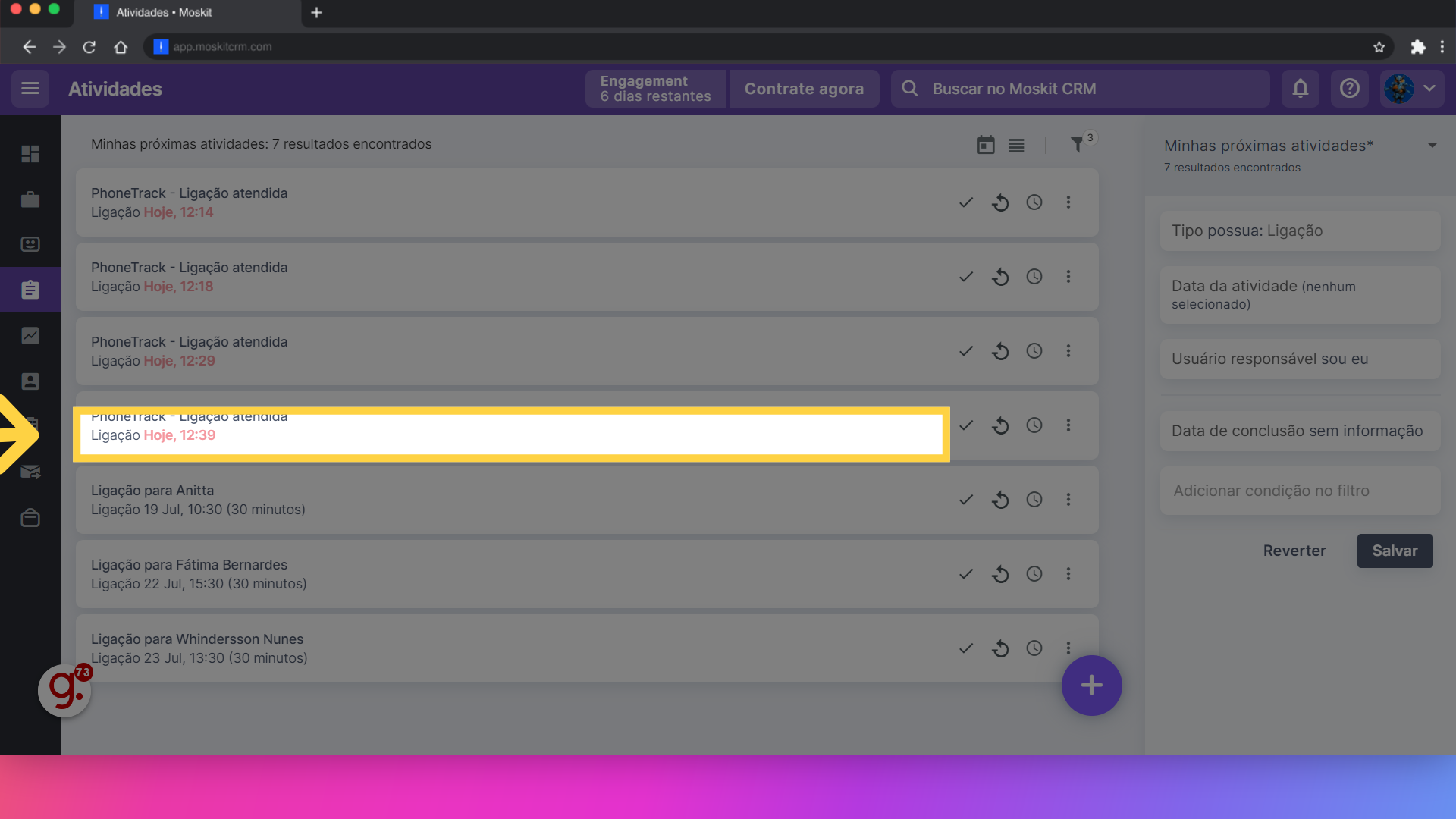 Listar Atividades