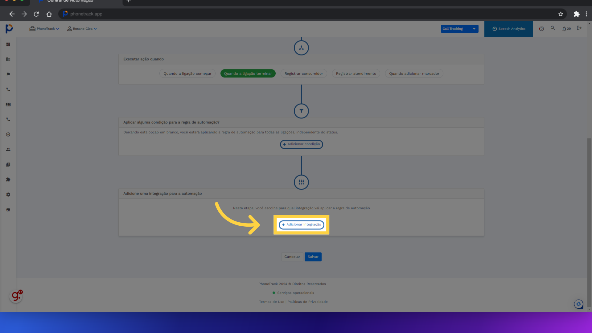 'Adicionar integração'