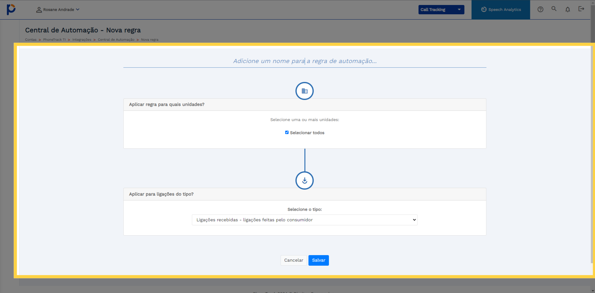 Clique 'O nome da regra de automação é obrigatório.
                            
                        
                    
                    
                                                    
      ...'