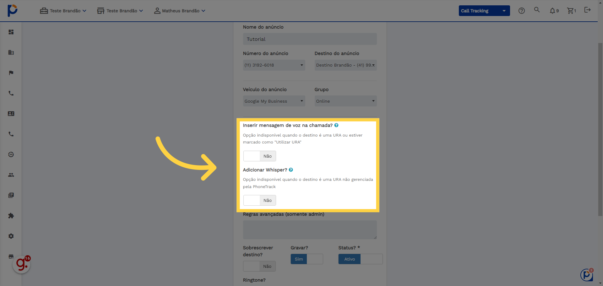 Essas aqui são mais opções opcionais, caso deseje incrementar o seu anúncio.