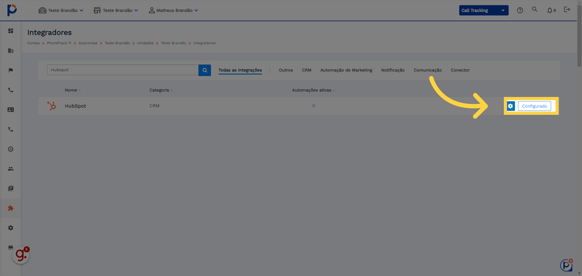 Clique aqui para configurar uma conta:
