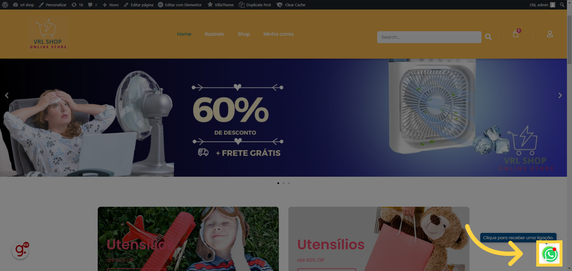 E agora o script já se encontra no seu site!