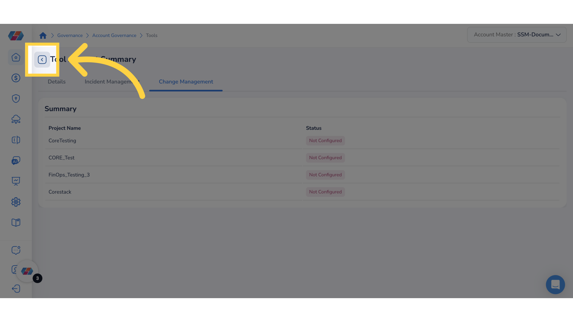 Return to the Previous Screen
