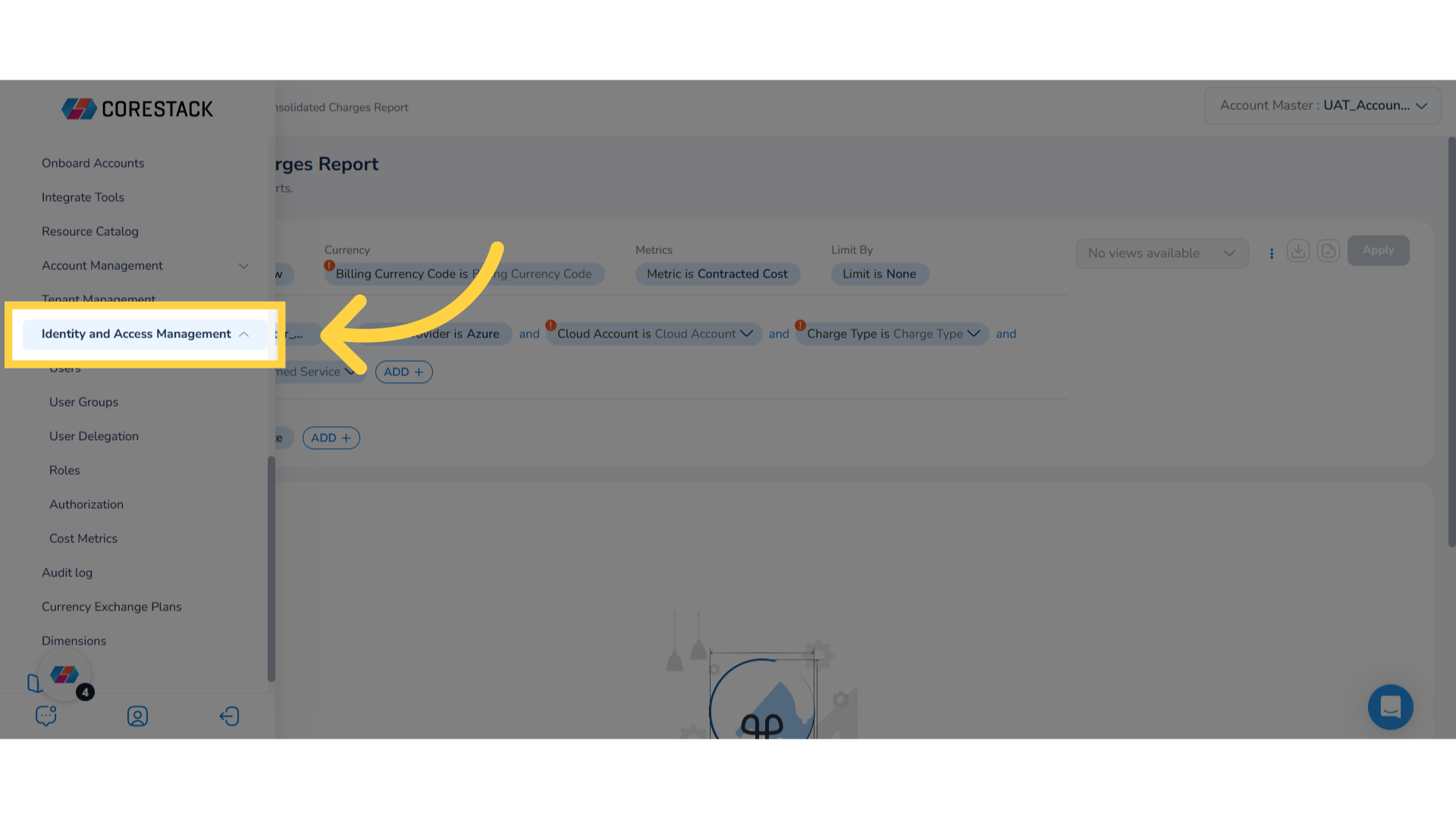 Select 'Identity and Access Management' in the Menu