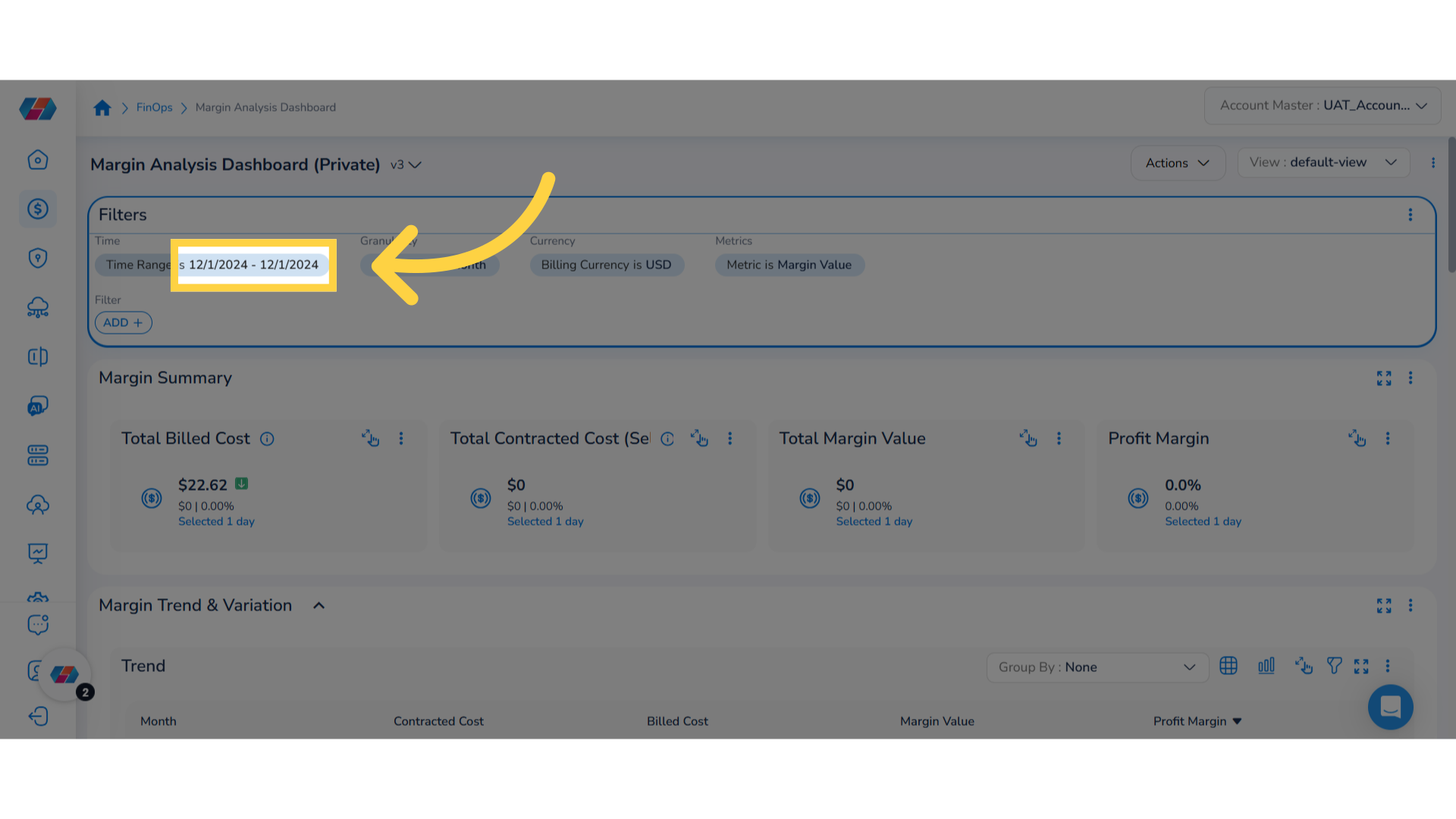 Select Value for 'Time Range' Filter