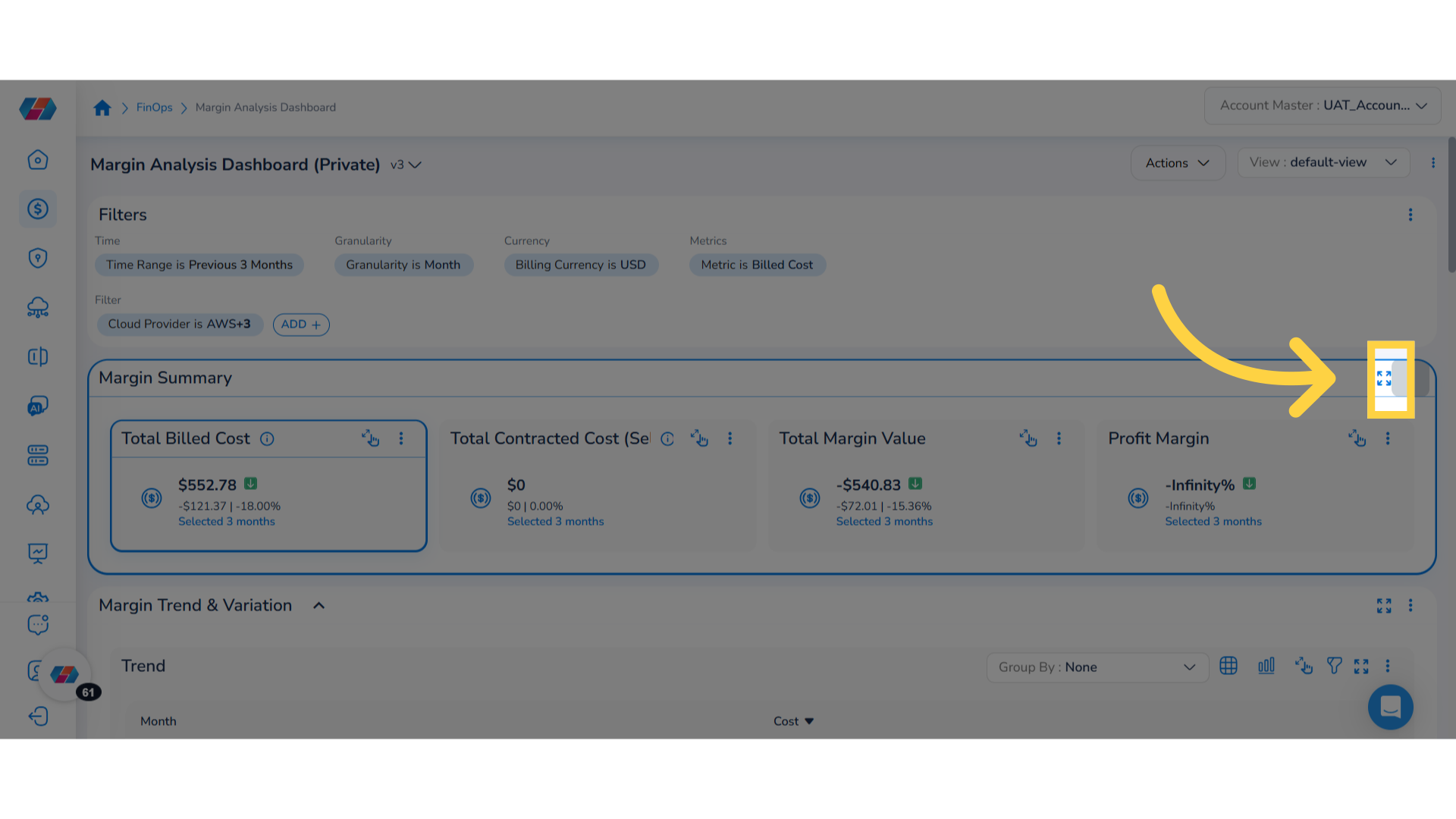 Enlarge Widget View