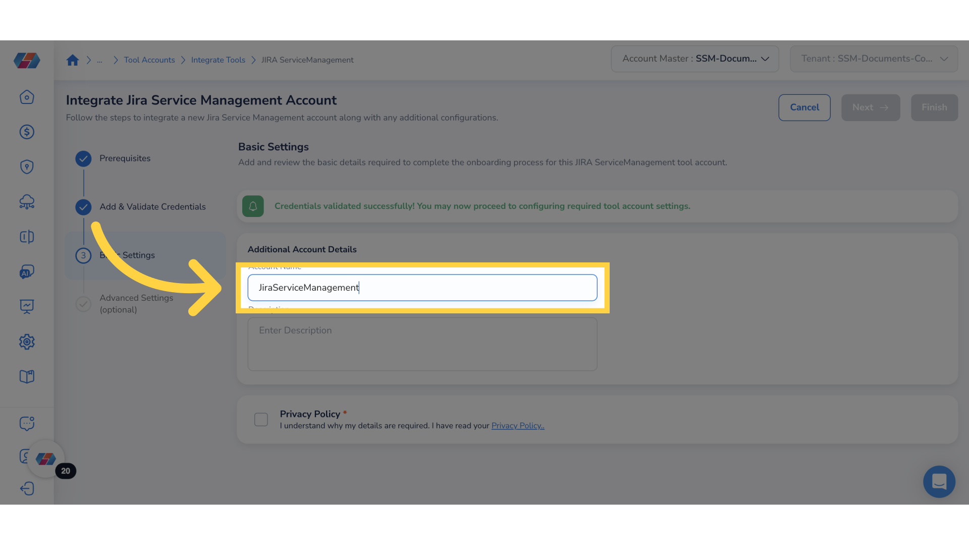 Add 'Account Name'
